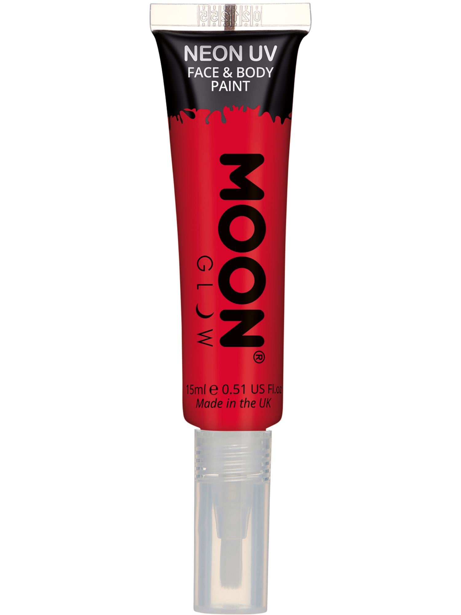 Moon Glow Intense Neon UV Face Paint, Red 1