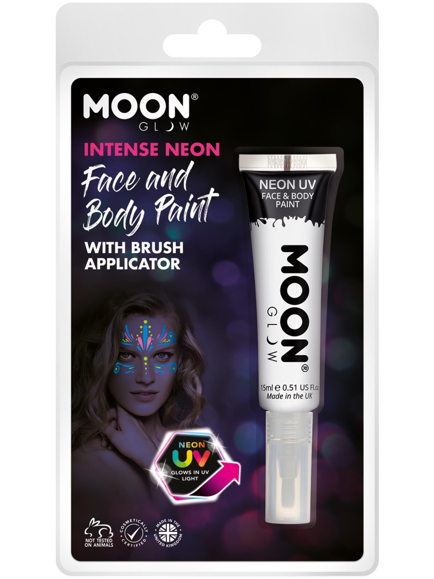 Moon Glow Intense Neon UV Face Paint, White 1