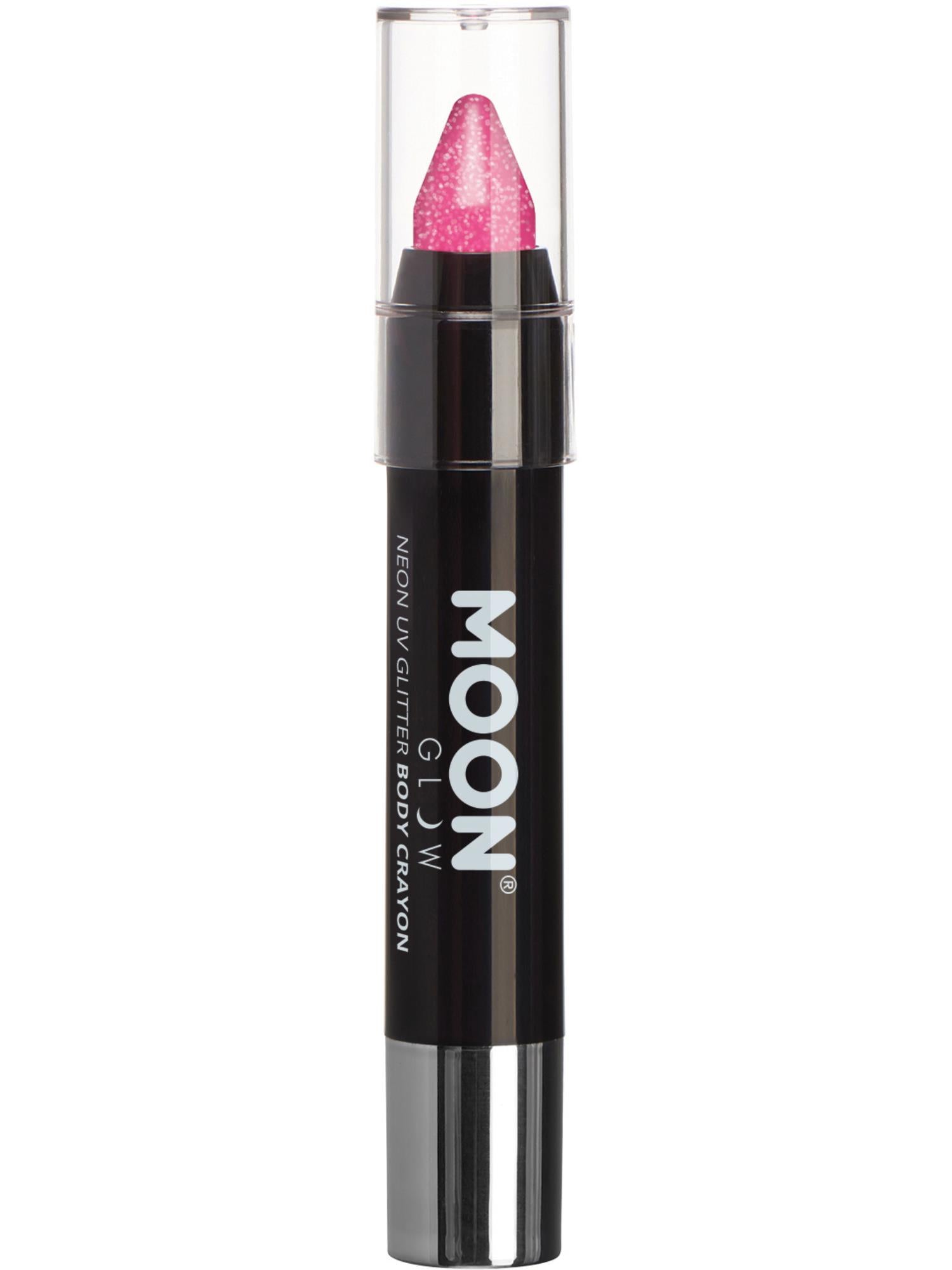 Moon Glow - Neon UV Glitter Body Crayons, Hot Pink 1