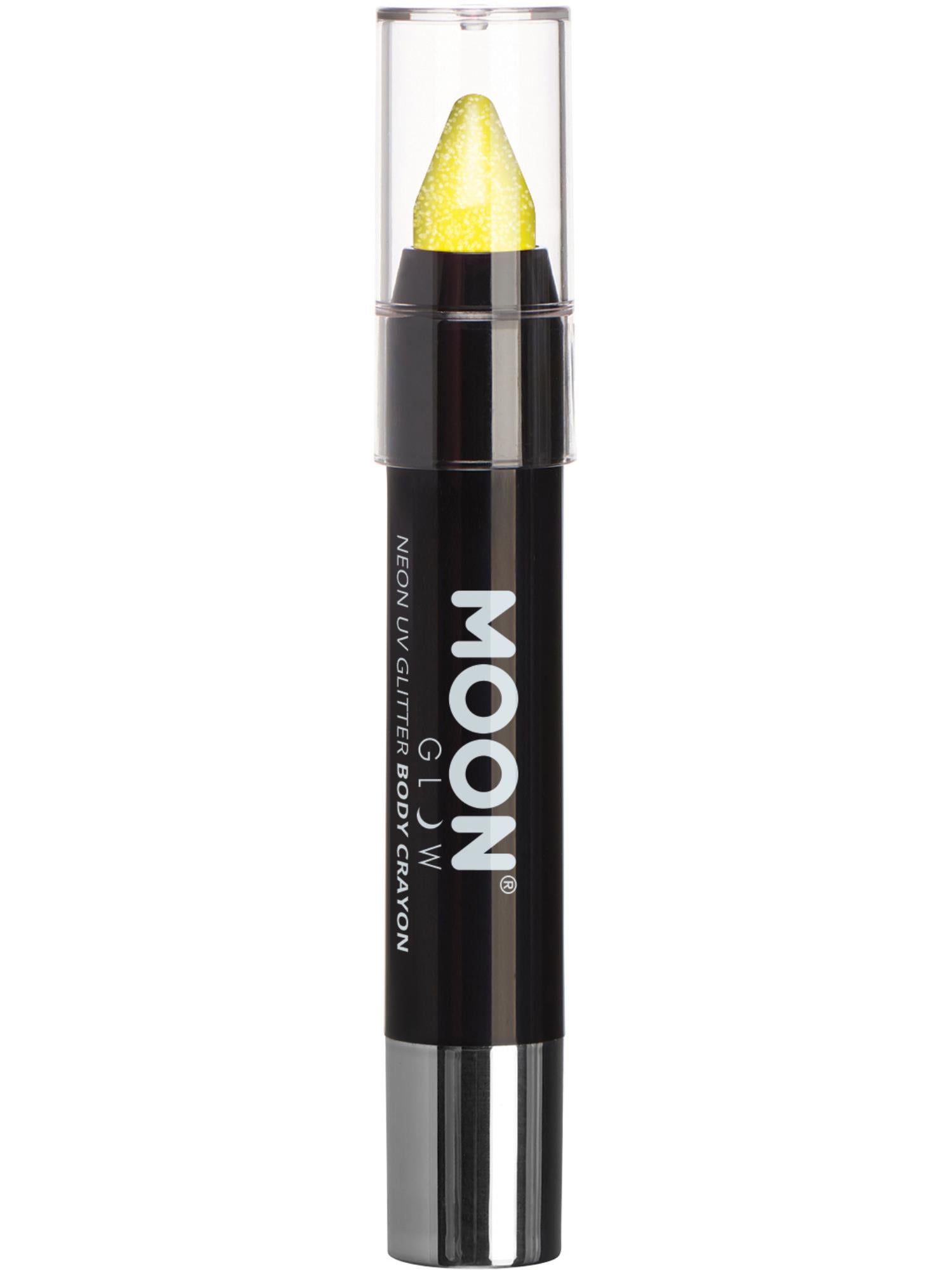 Moon Glow - Neon UV Glitter Body Crayons, Yellow 1