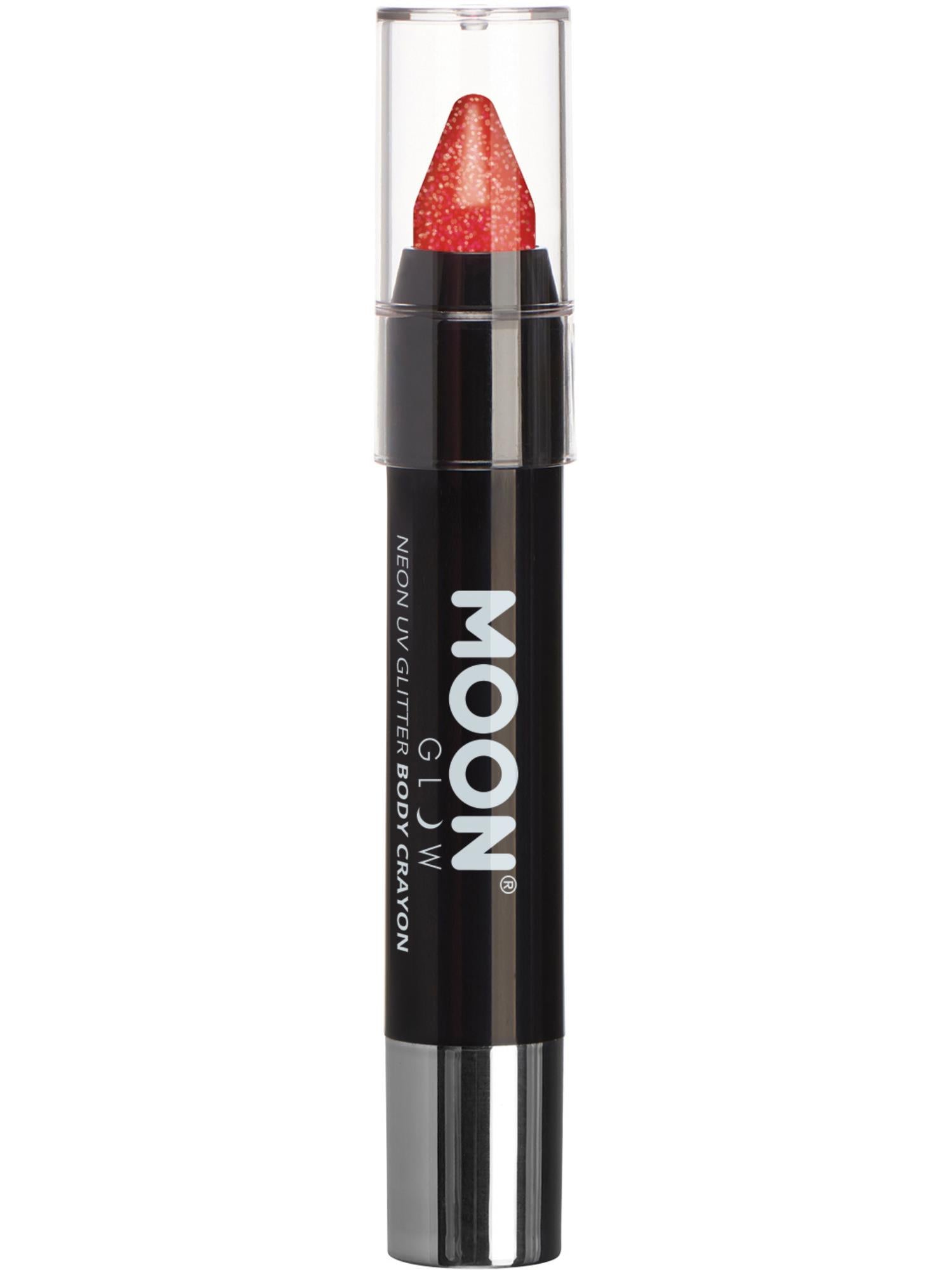 Moon Glow - Neon UV Glitter Body Crayons, Red 1