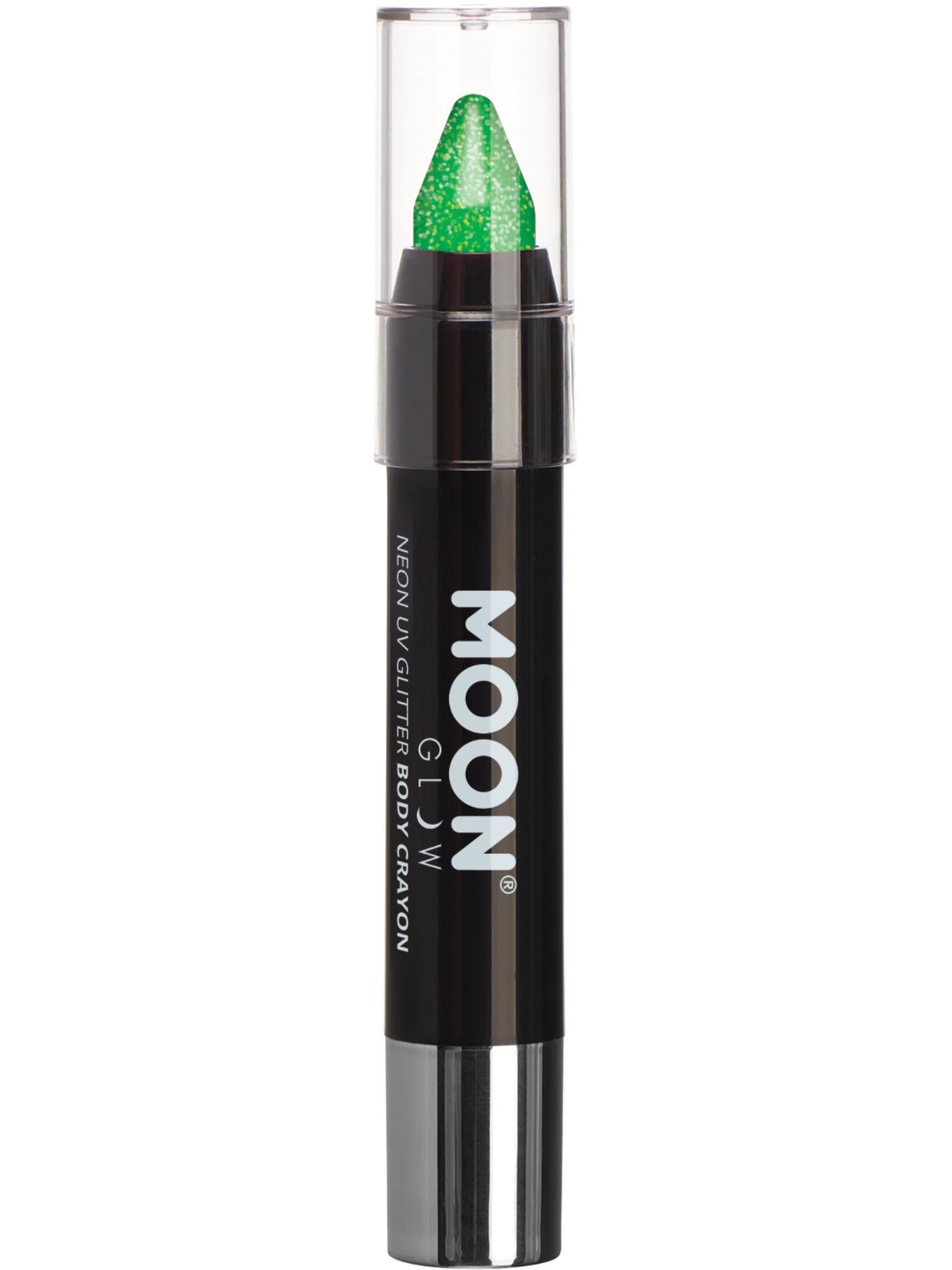 Moon Glow - Neon UV Glitter Body Crayons, Green 1
