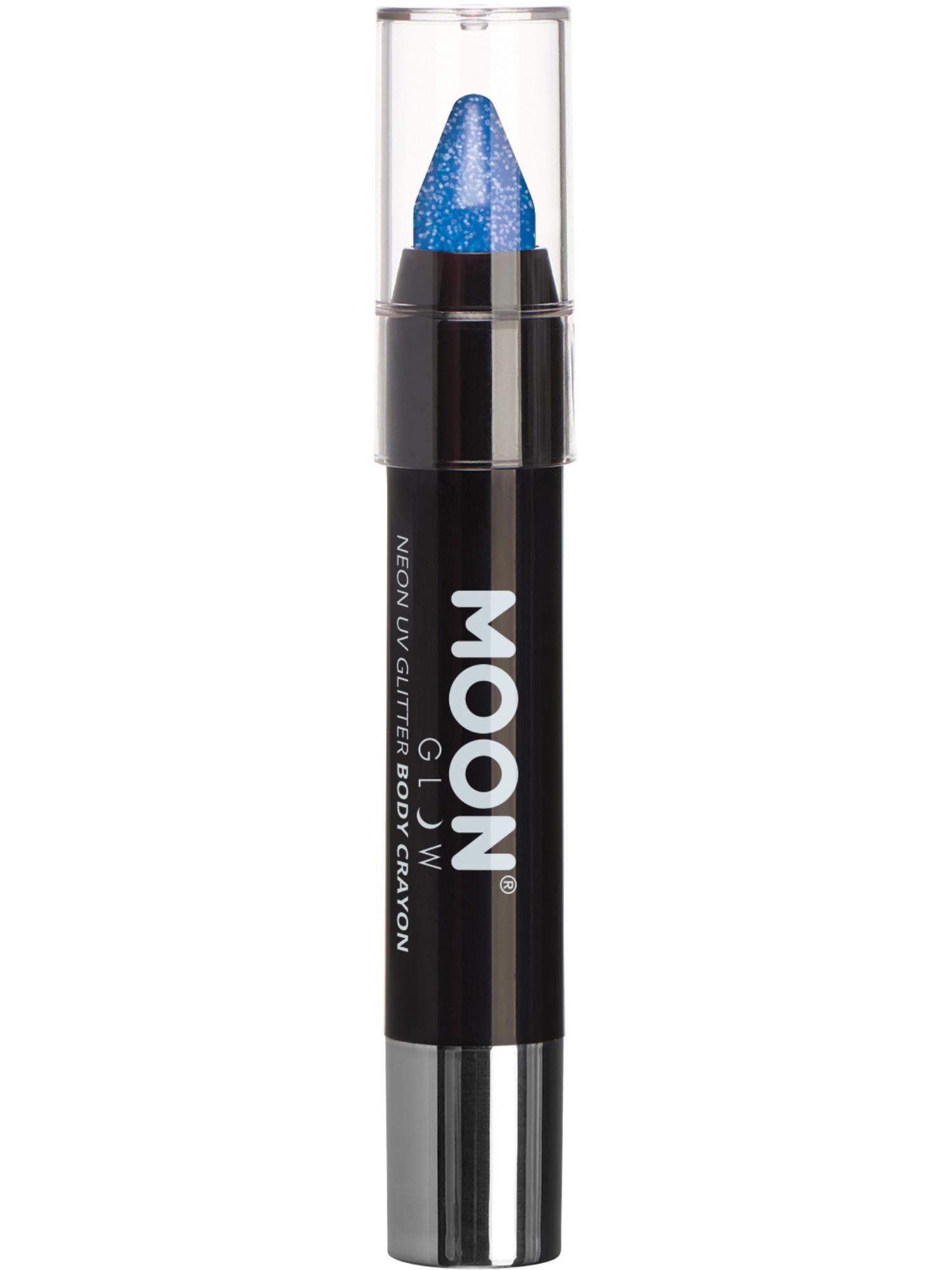 Moon Glow - Neon UV Glitter Body Crayons, Blue 1