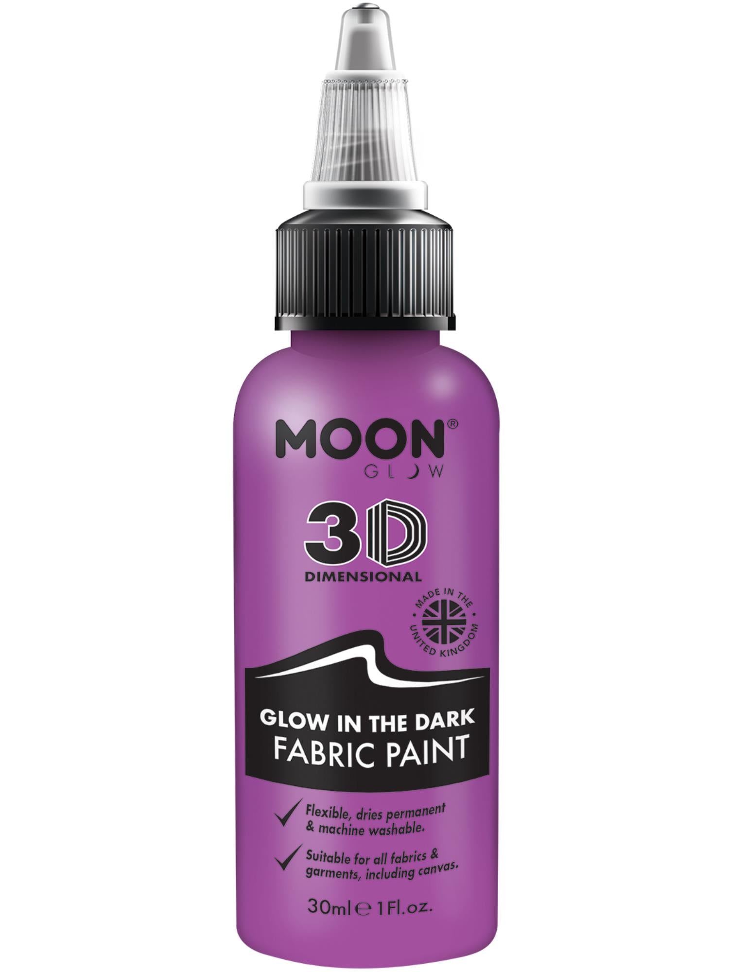 Moon Glow - Glow in the Dark Fabric Paint, Purple 1