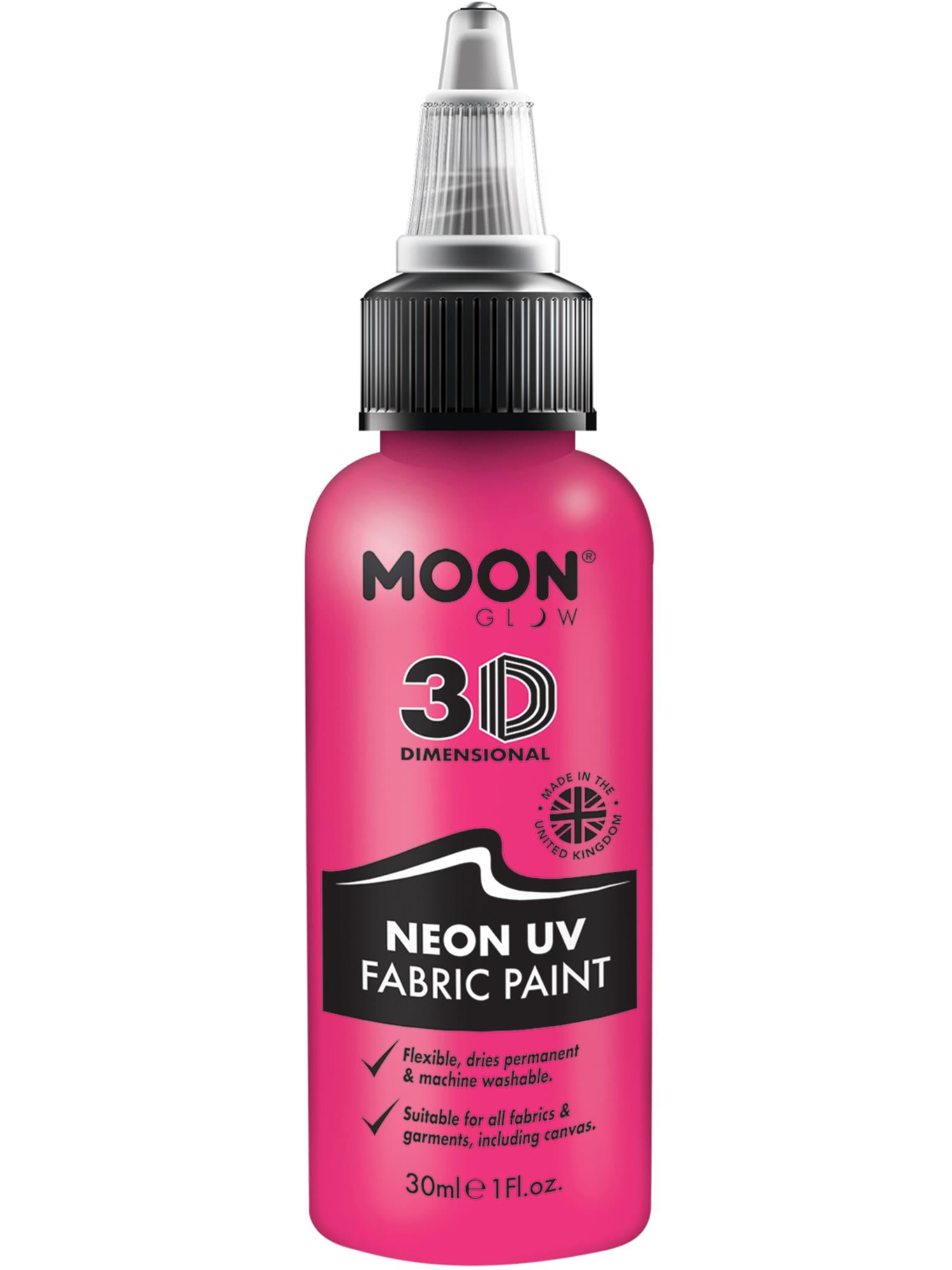 Moon Glow - Neon UV Intense Fabric Paint, Pink 1