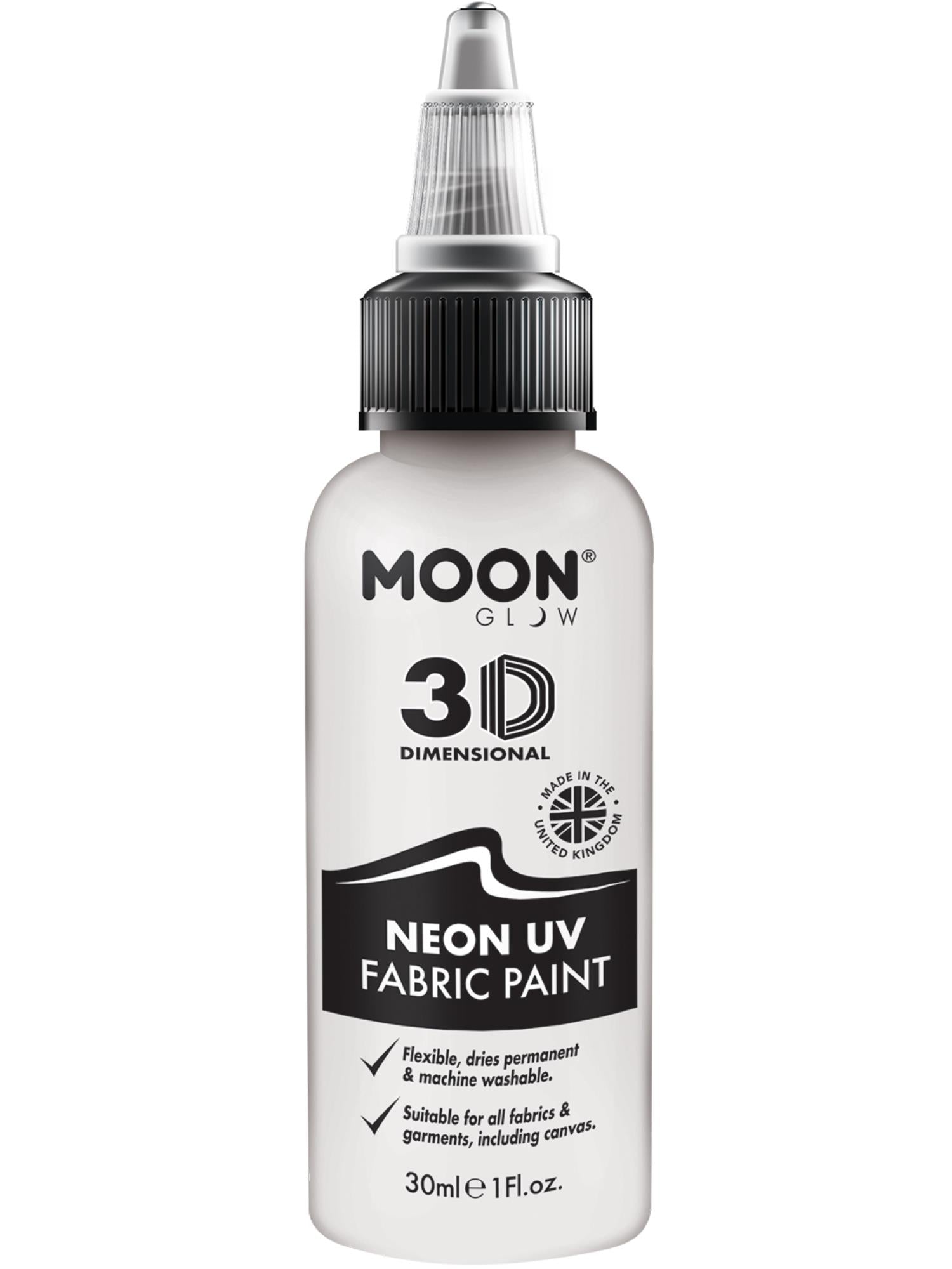Moon Glow - Neon UV Intense Fabric Paint, White 1
