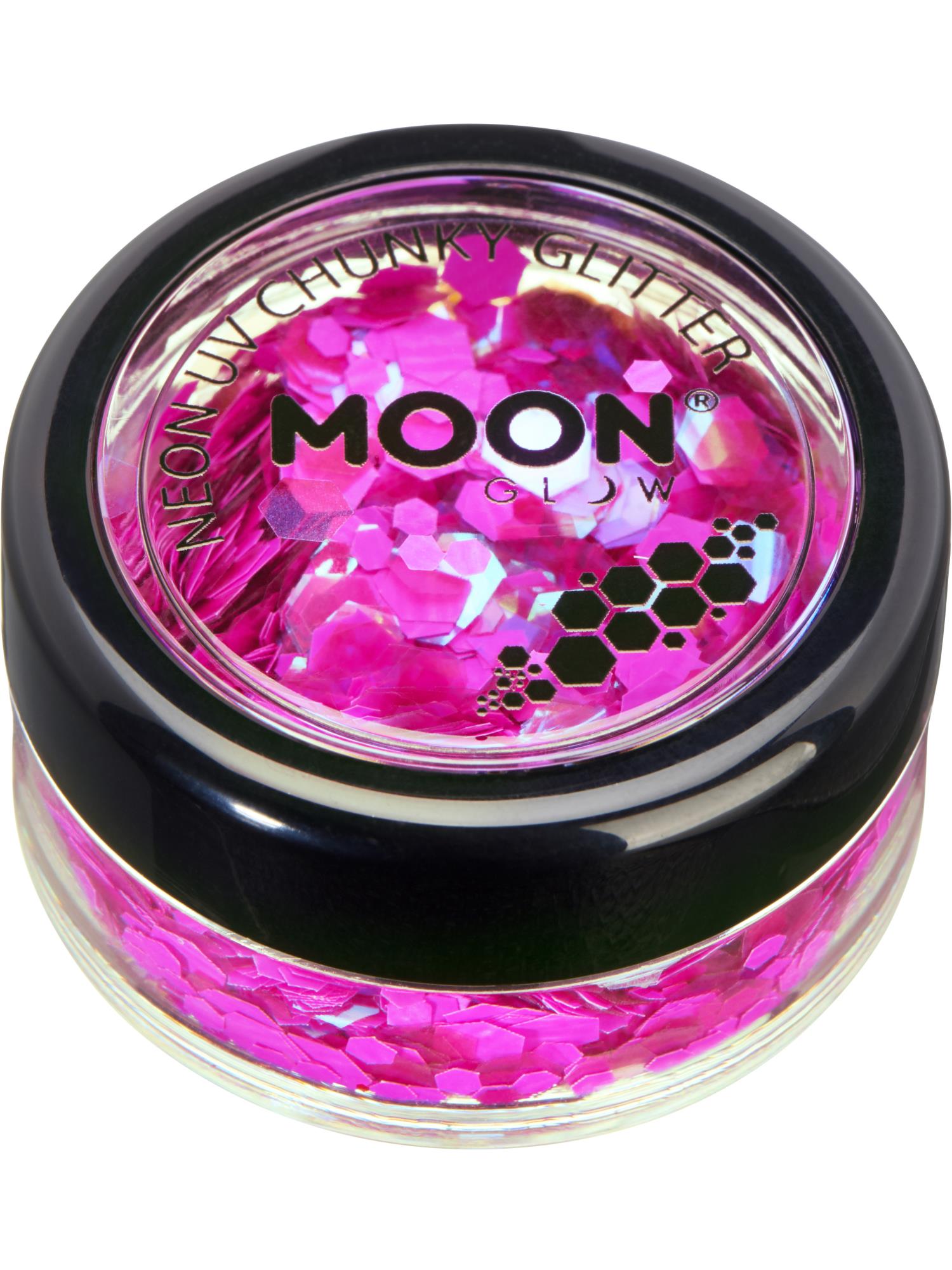 Moon Glow - Neon UV Chunky Glitter, Magenta 1