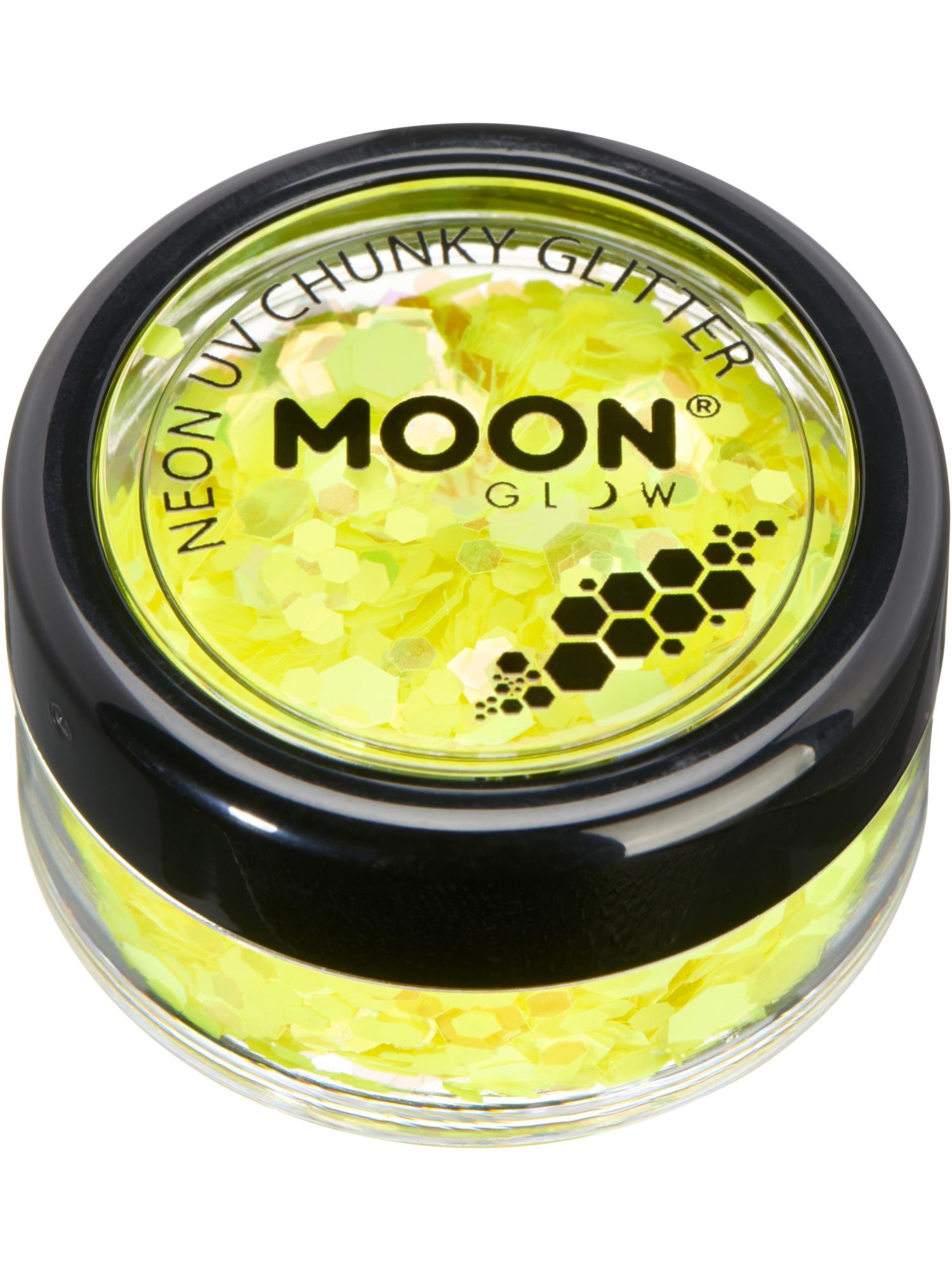Moon Glow - Neon UV Chunky Glitter, Yellow 1