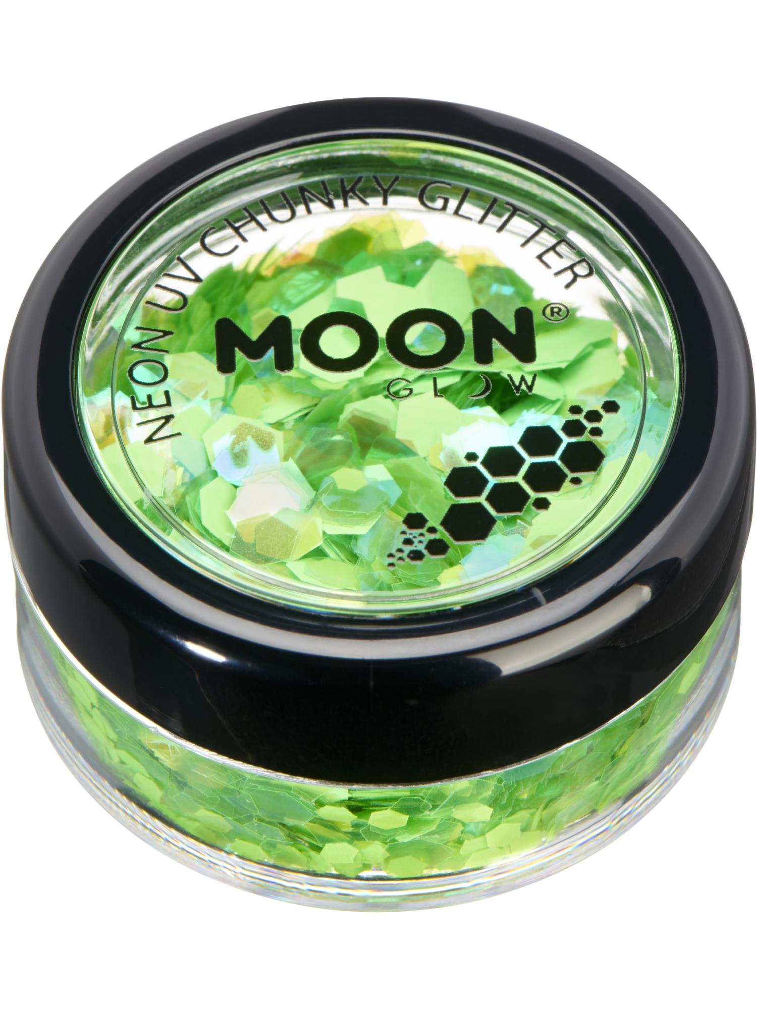 Moon Glow - Neon UV Chunky Glitter, Green 1