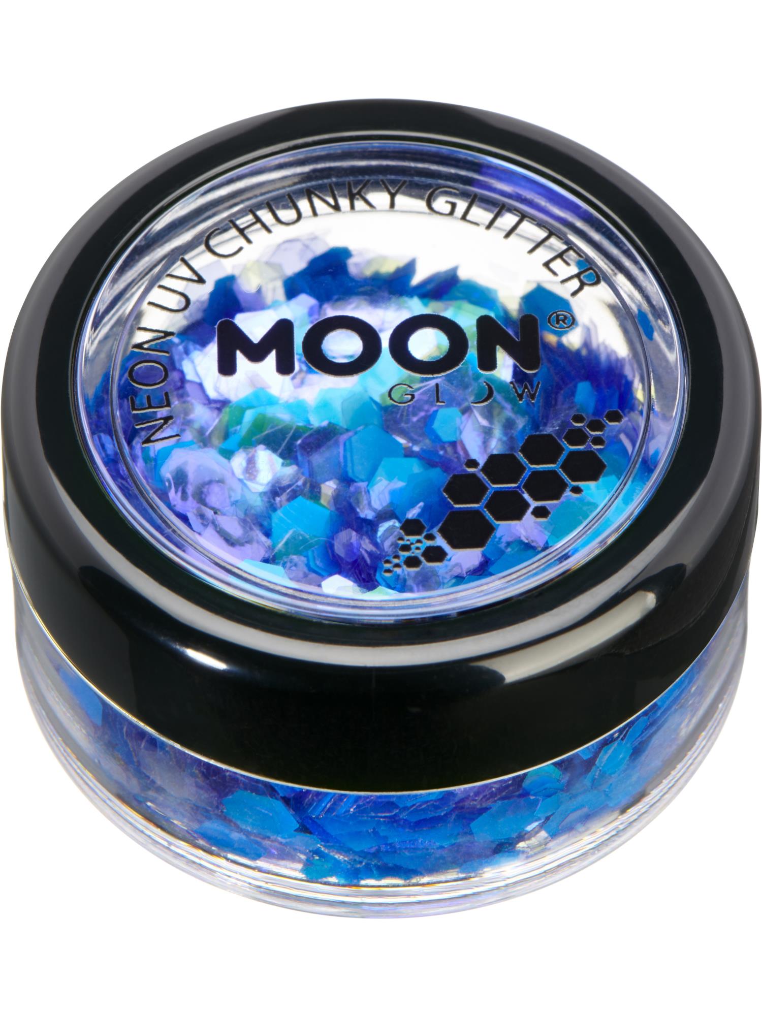 Moon Glow - Neon UV Chunky Glitter, Blue 1