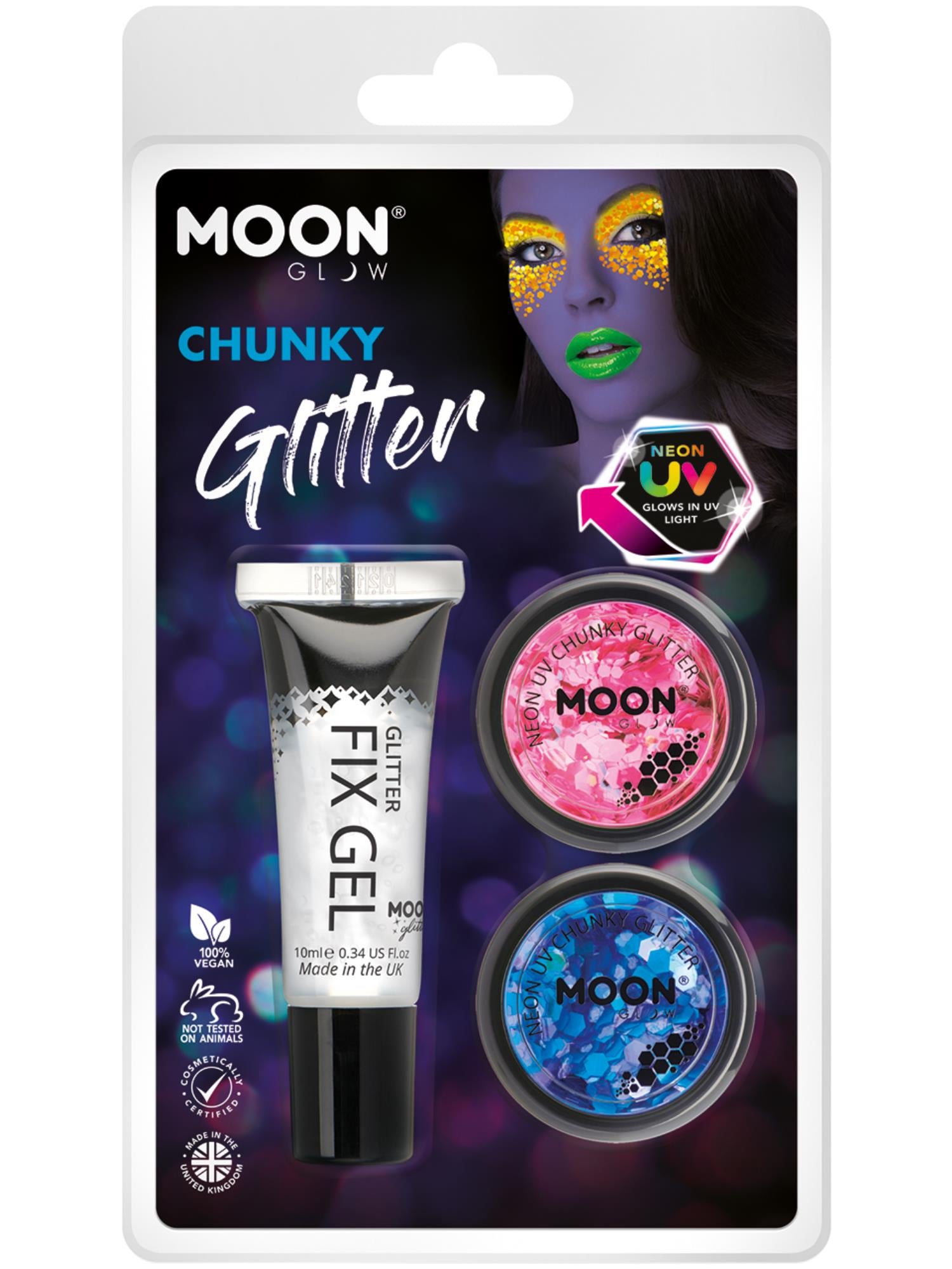 Moon Glow - Neon UV Chunky Glitter, 1