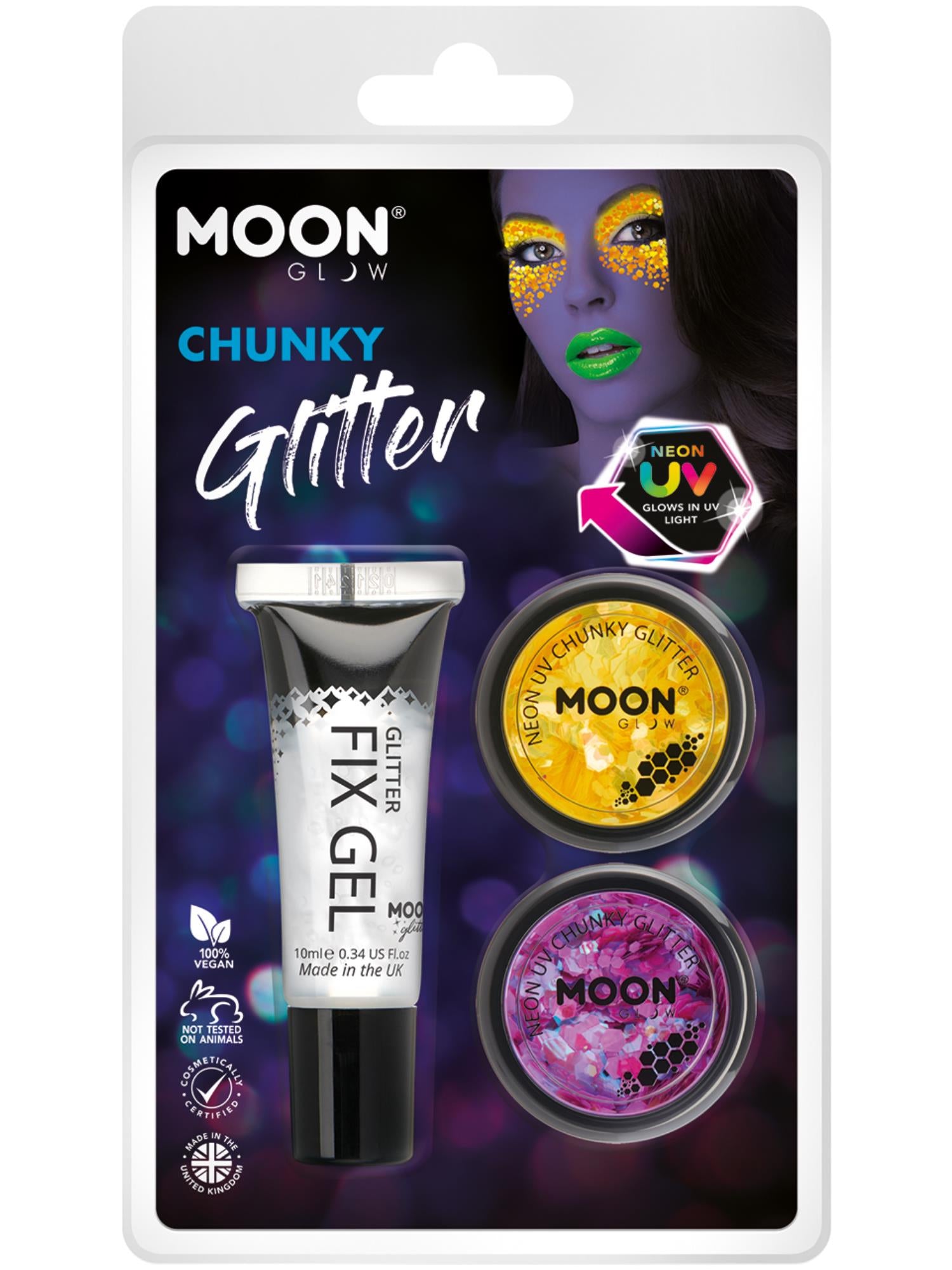 Moon Glow - Neon UV Chunky Glitter, 1