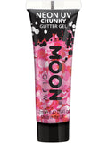 Moon Glow - Neon UV Chunky Glitter Gel, Hot Pink 1