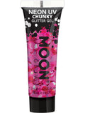 Moon Glow - Neon UV Chunky Glitter Gel, Magenta 1