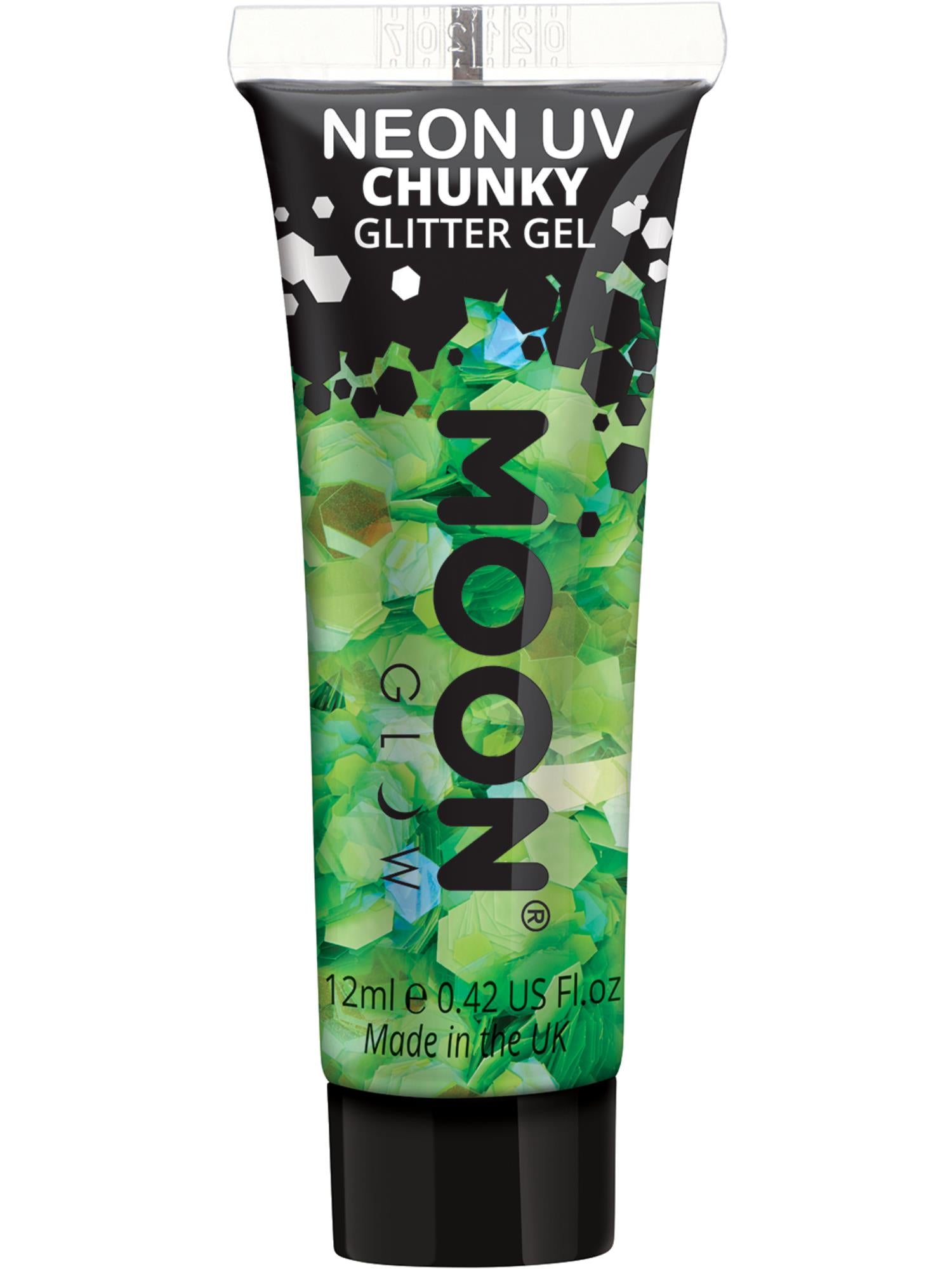 Moon Glow - Neon UV Chunky Glitter Gel, Green 1