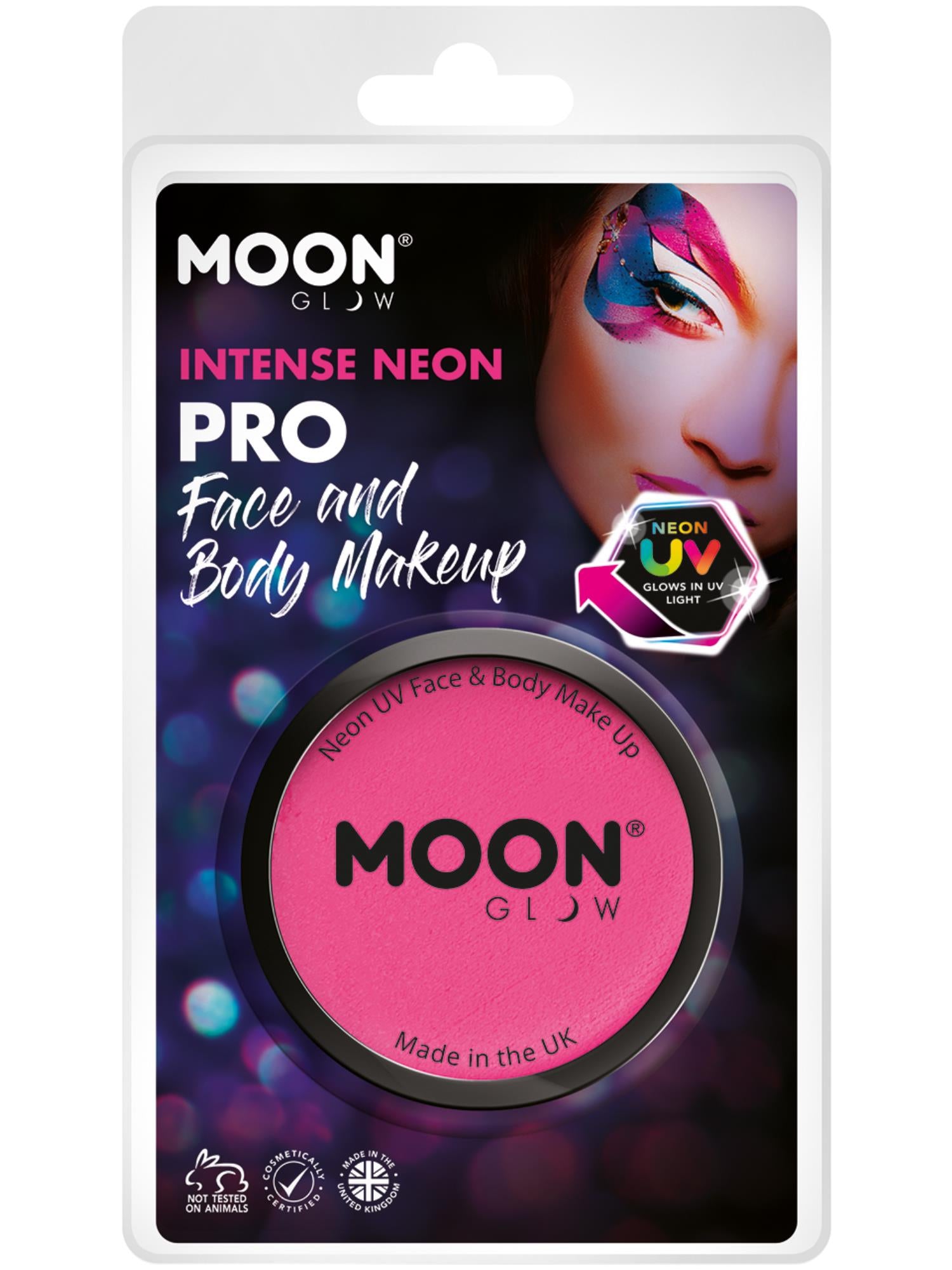 Moon Glow Pro Intense Neon UV Cake Pot, Hot Pink 1