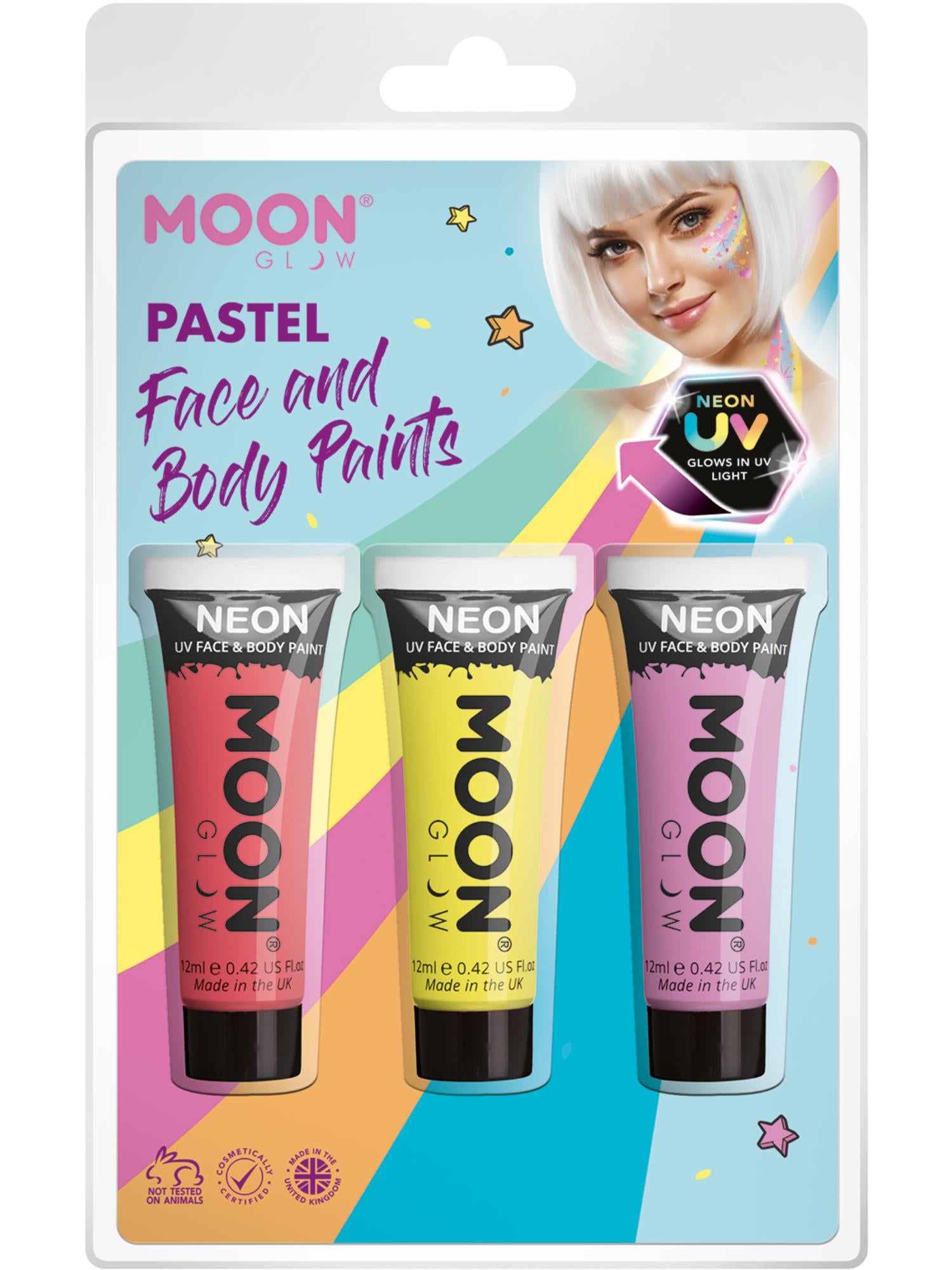 Moon Glow Pastel Neon UV Face Paint, 1