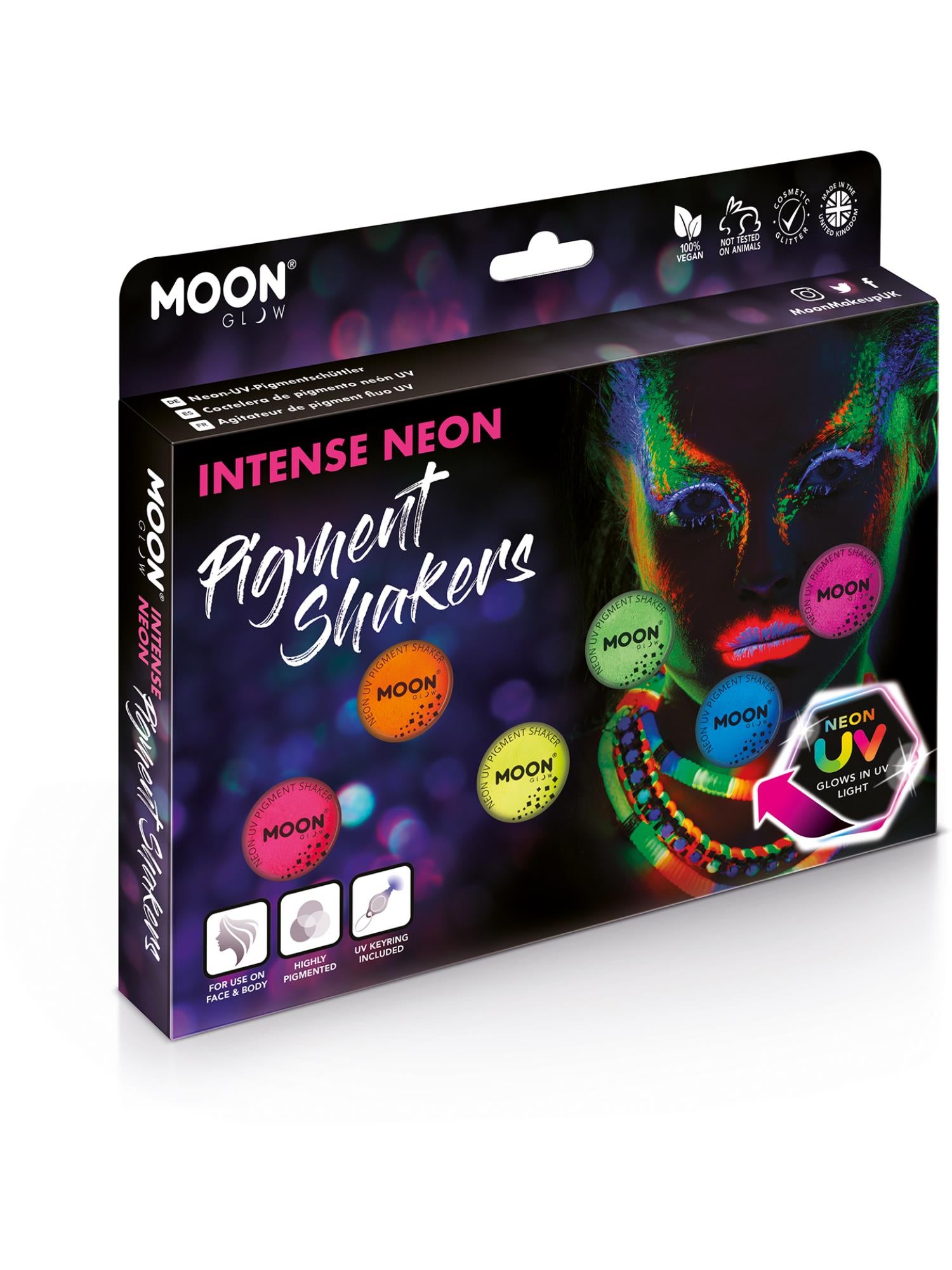 Moon Glow Intense Neon UV Pigment Shakers, Assorte 1