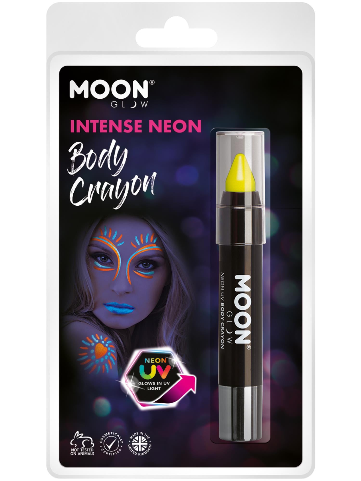 Moon Glow Intense Neon UV Body Crayons, Intense Ye 1
