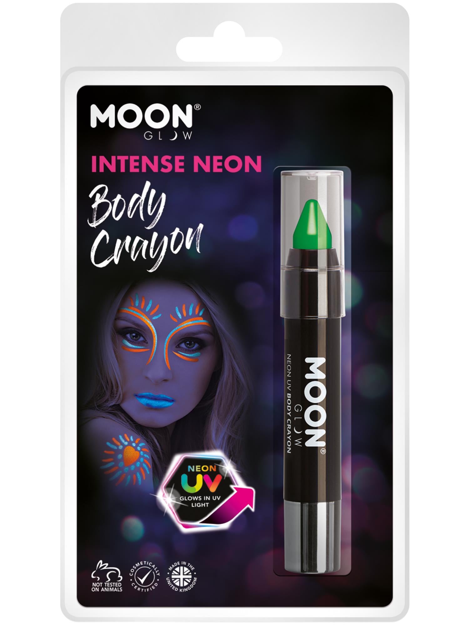 Moon Glow Intense Neon UV Body Crayons, Intense Gr 1