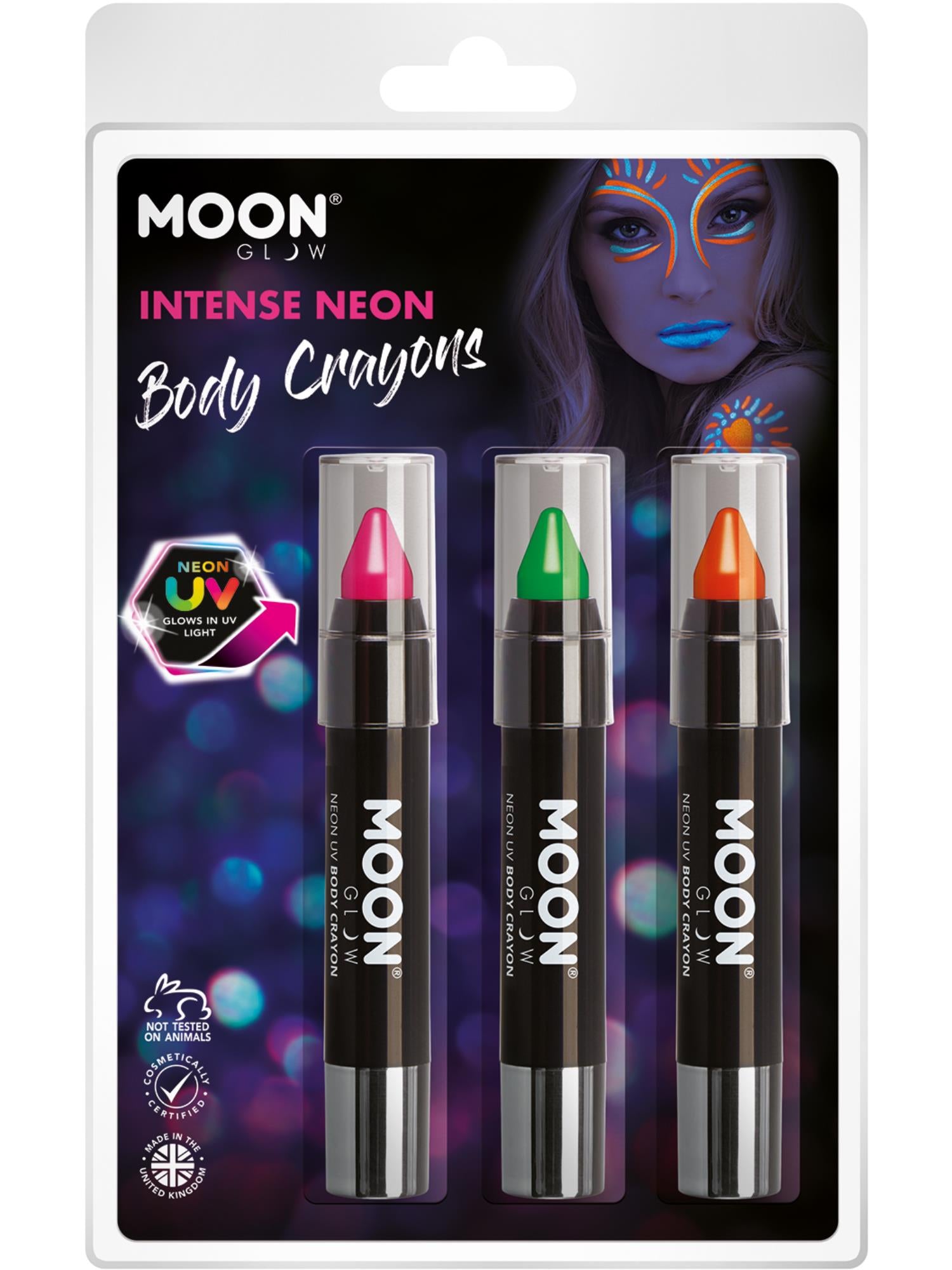 Moon Glow Intense Neon UV Body Crayons, 1