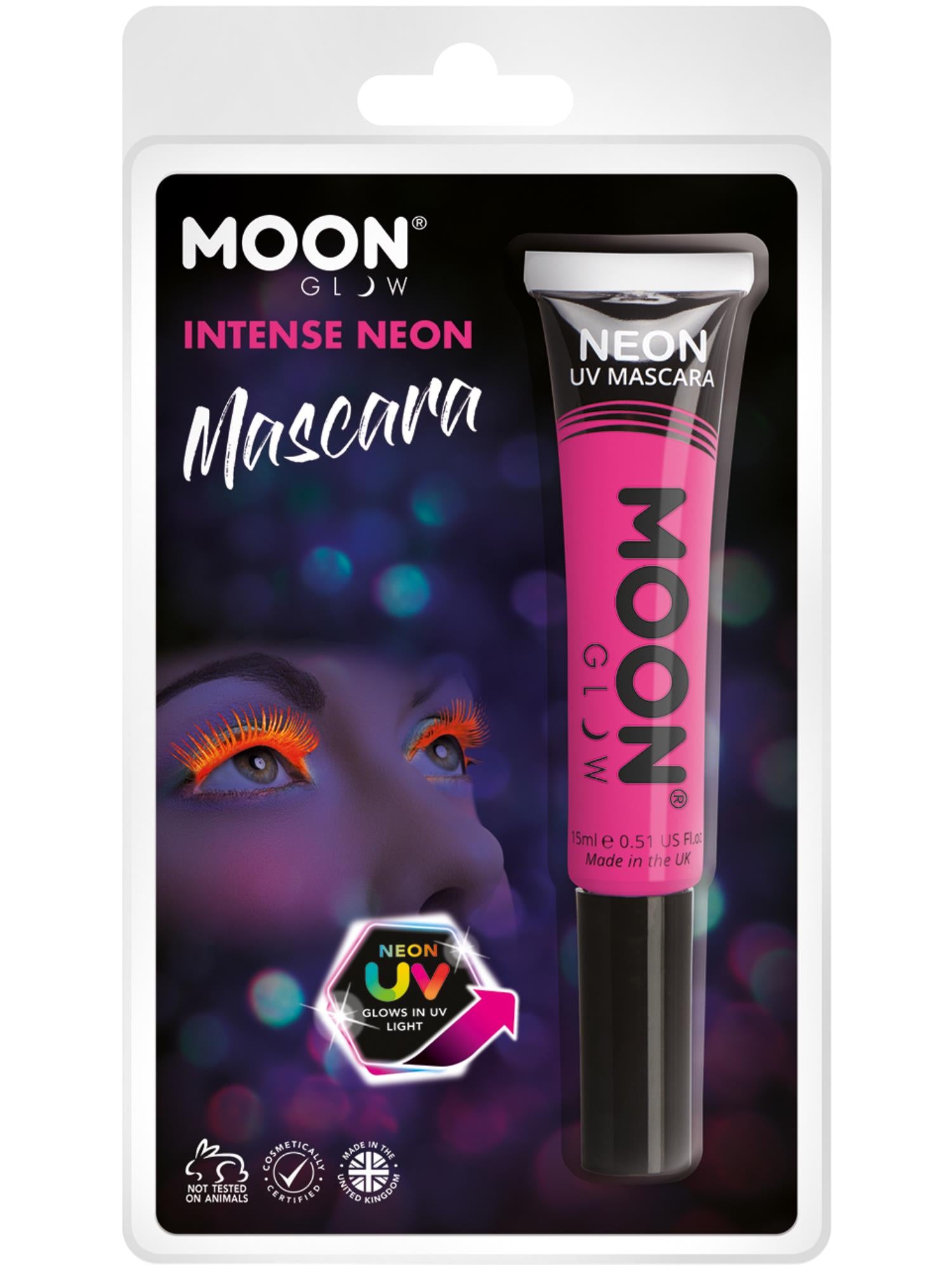 Moon Glow Intense Neon UV Mascara, Intense Pink 1