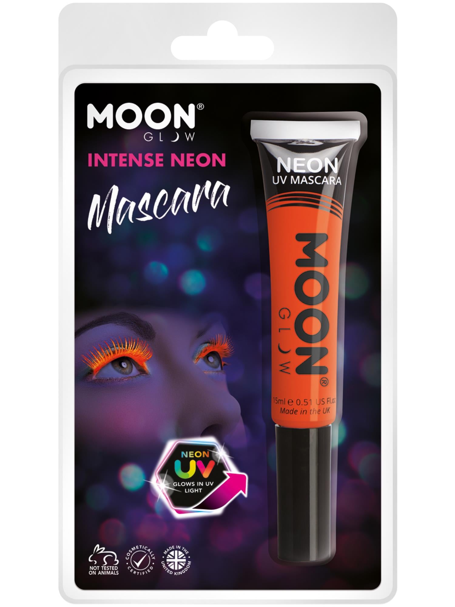 Moon Glow Intense Neon UV Mascara, Intense Orange 1