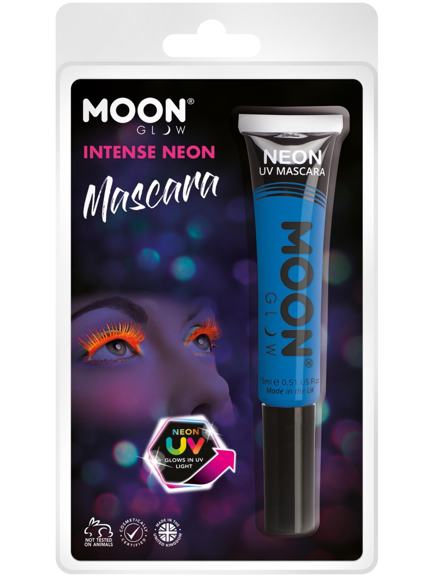Moon Glow Intense Neon UV Mascara, Intense Blue 1