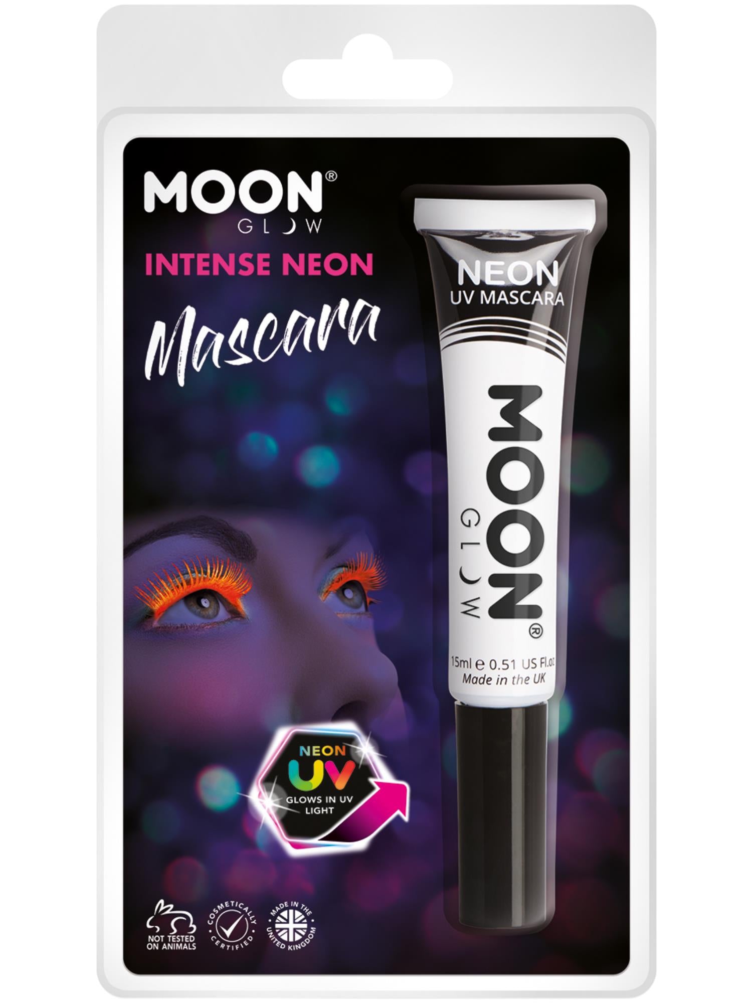 Moon Glow Intense Neon UV Mascara, White 1