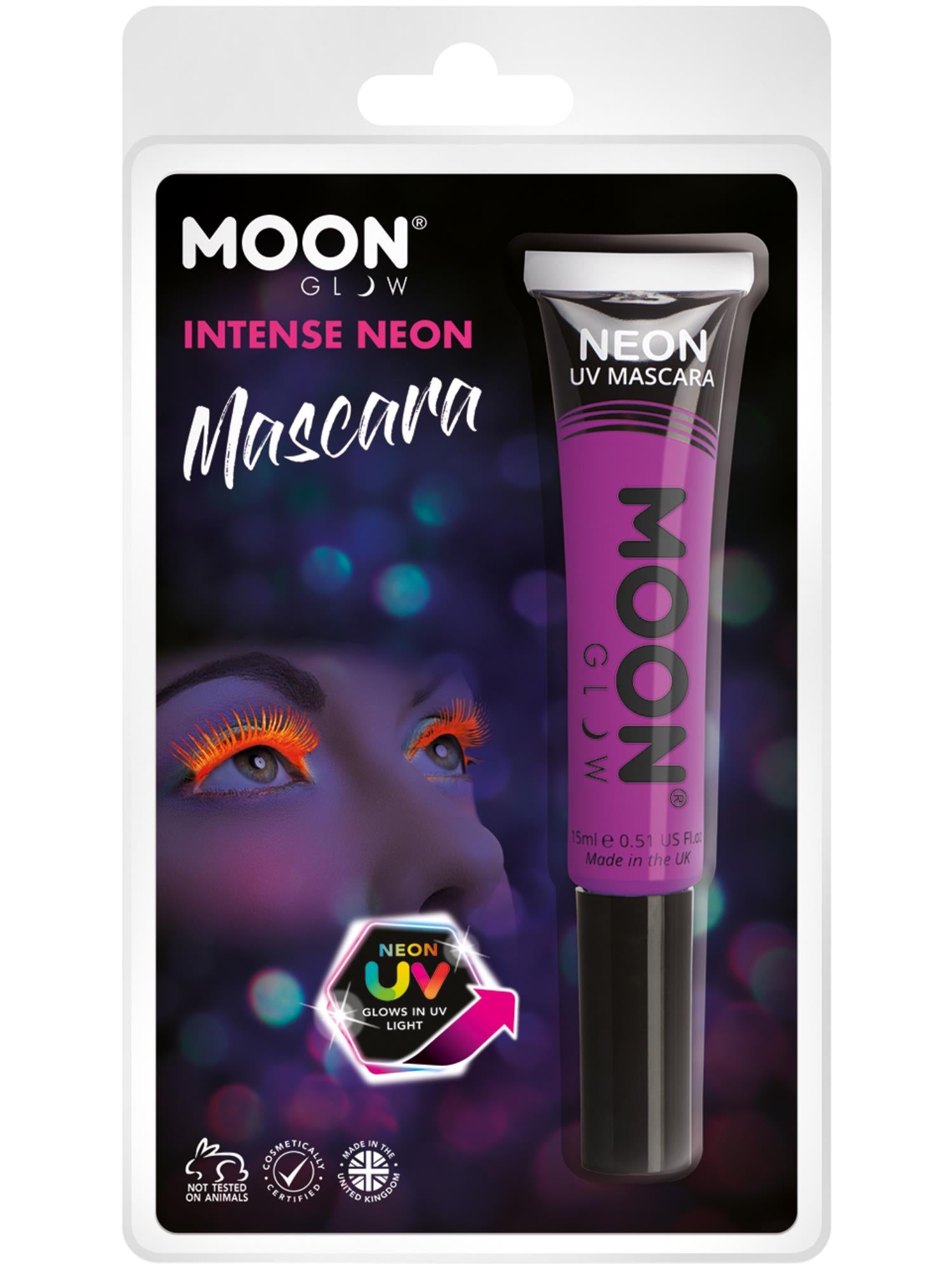 Moon Glow Intense Neon UV Mascara, Intense Purple 1