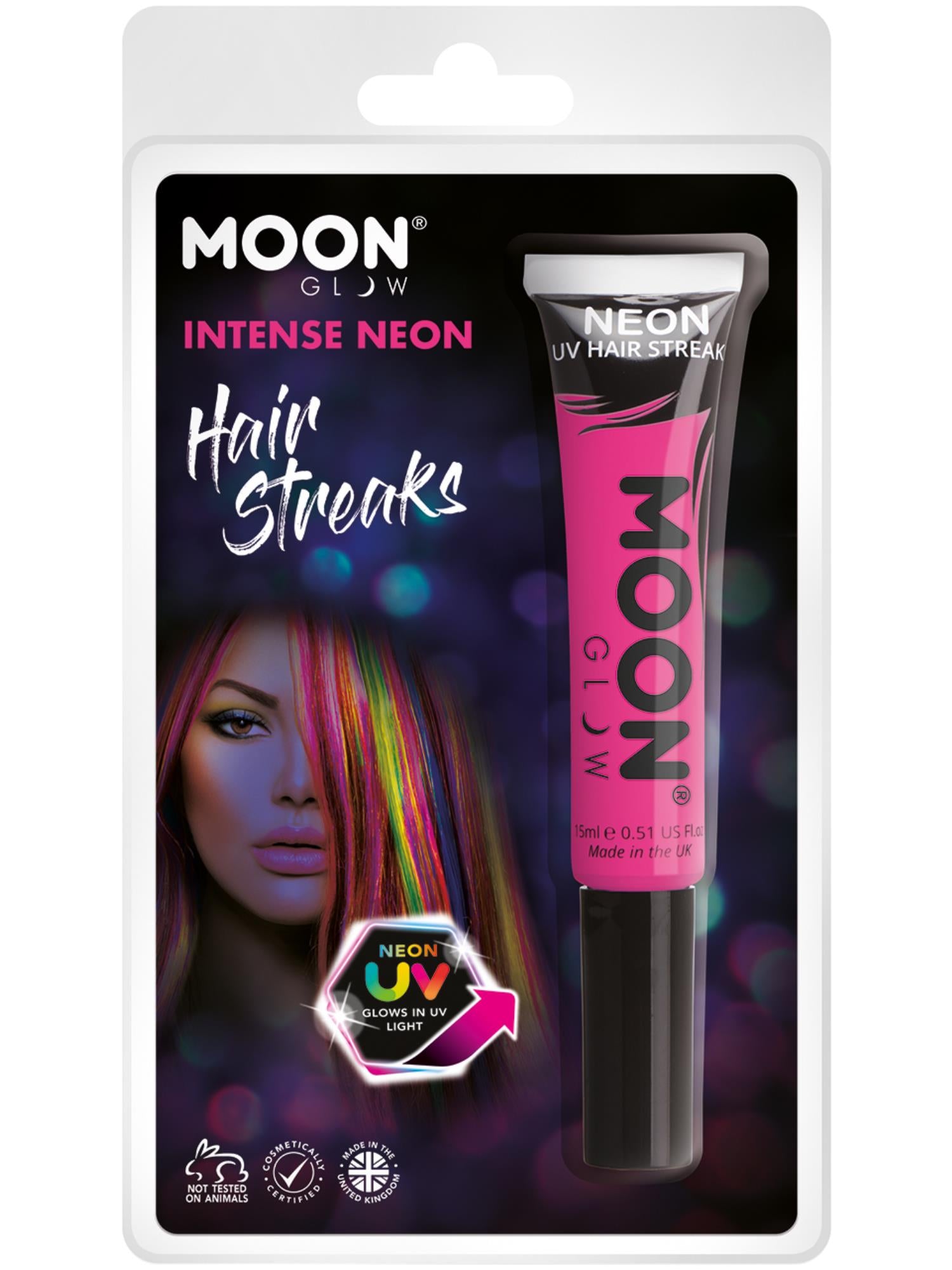 Moon Glow Intense Neon UV Hair Streaks, Intense Pi 1