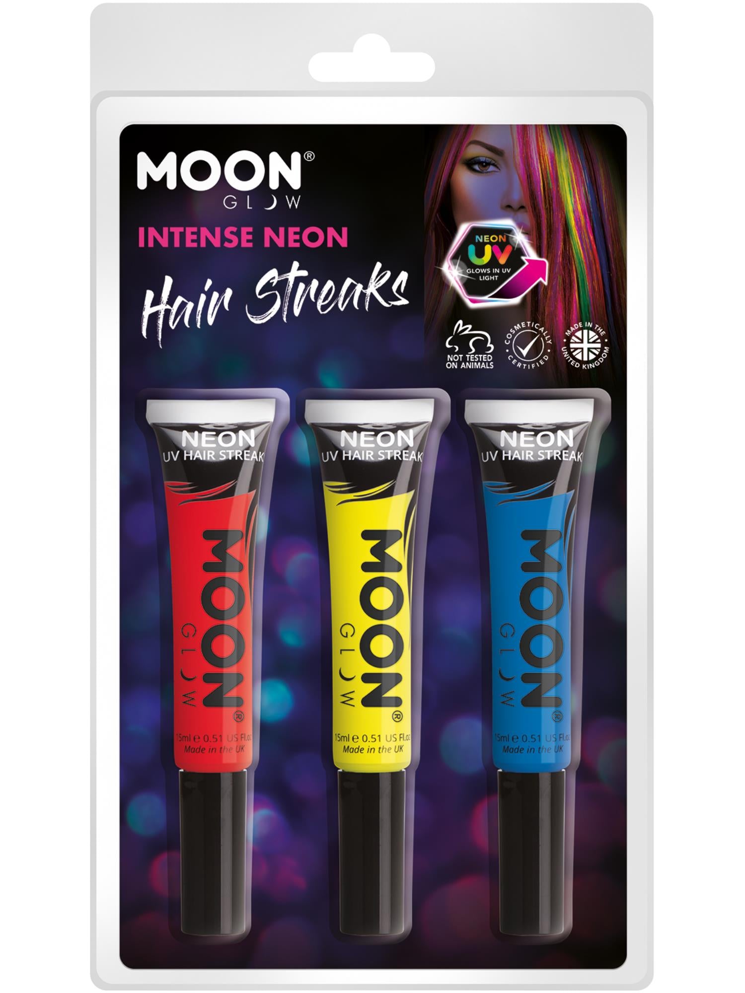 Moon Glow Intense Neon UV Hair Streaks, 1