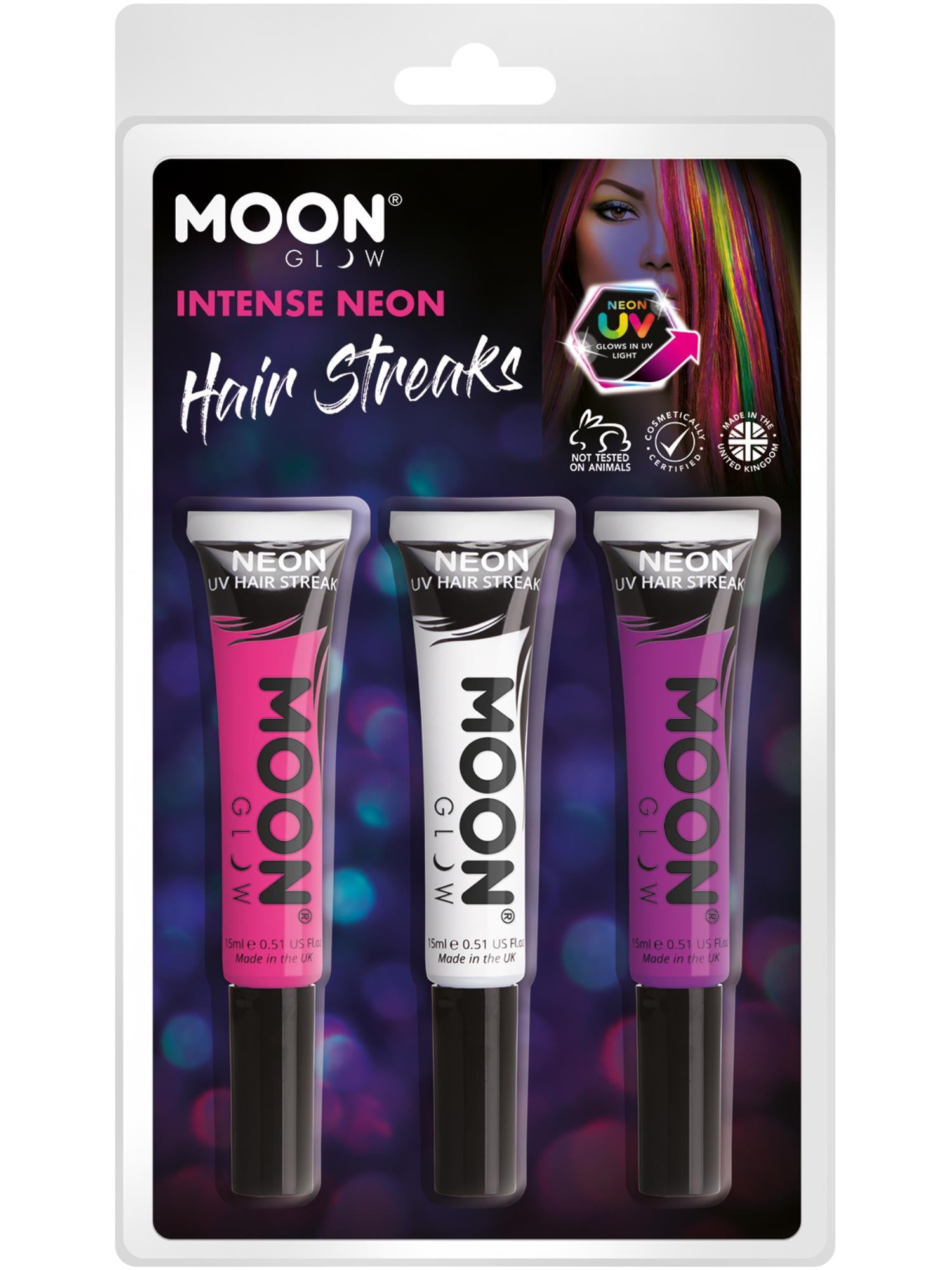 Moon Glow Intense Neon UV Hair Streaks, 1