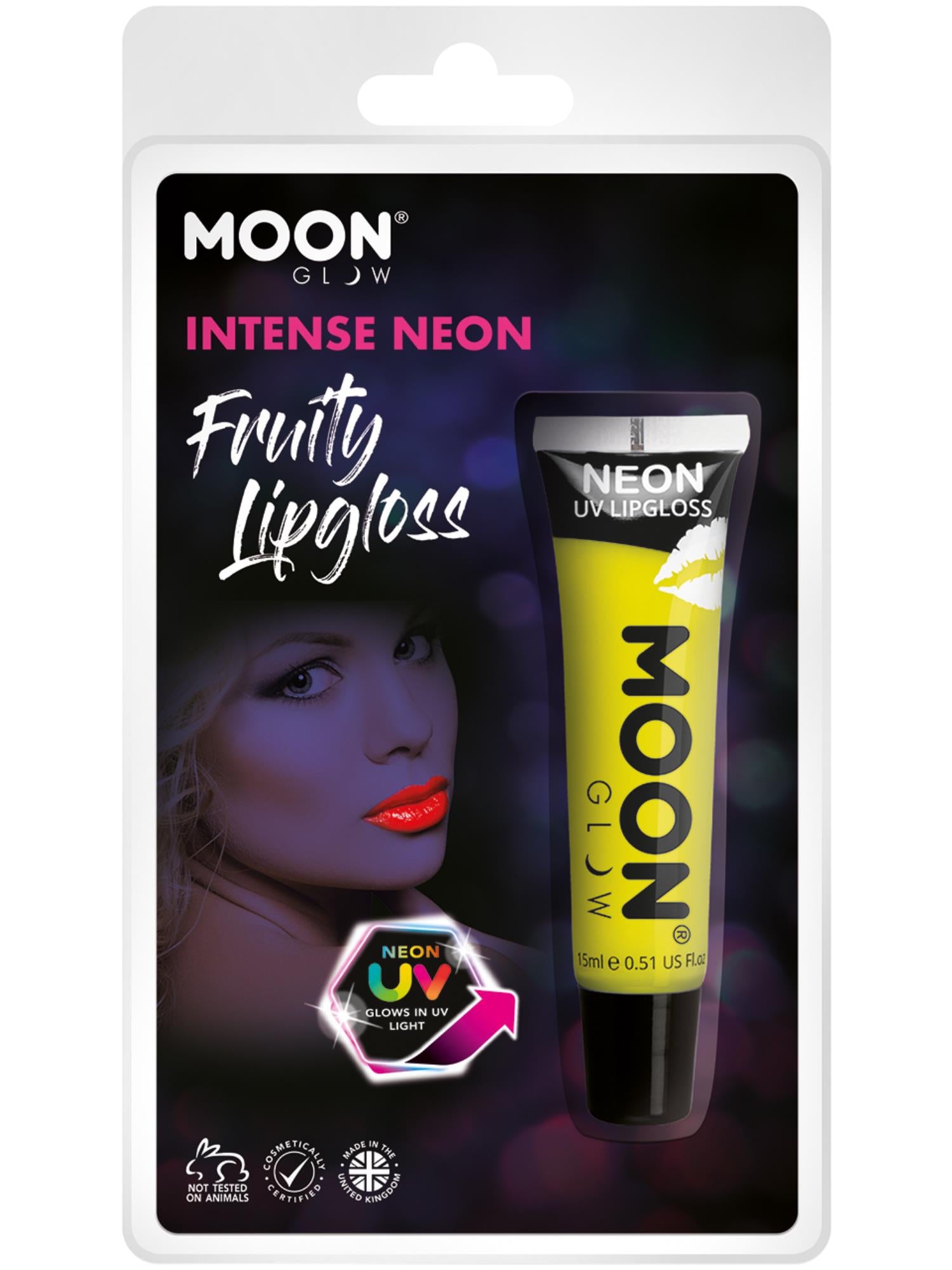 Moon Glow Intense Neon UV Fruity Lipgloss, Yellow 1