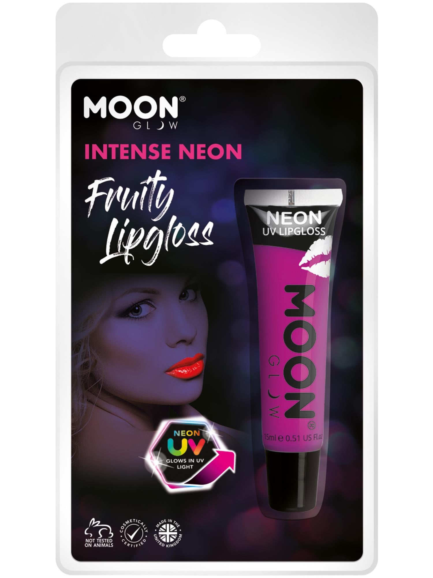 Moon Glow Intense Neon UV Fruity Lipgloss, Purple 1