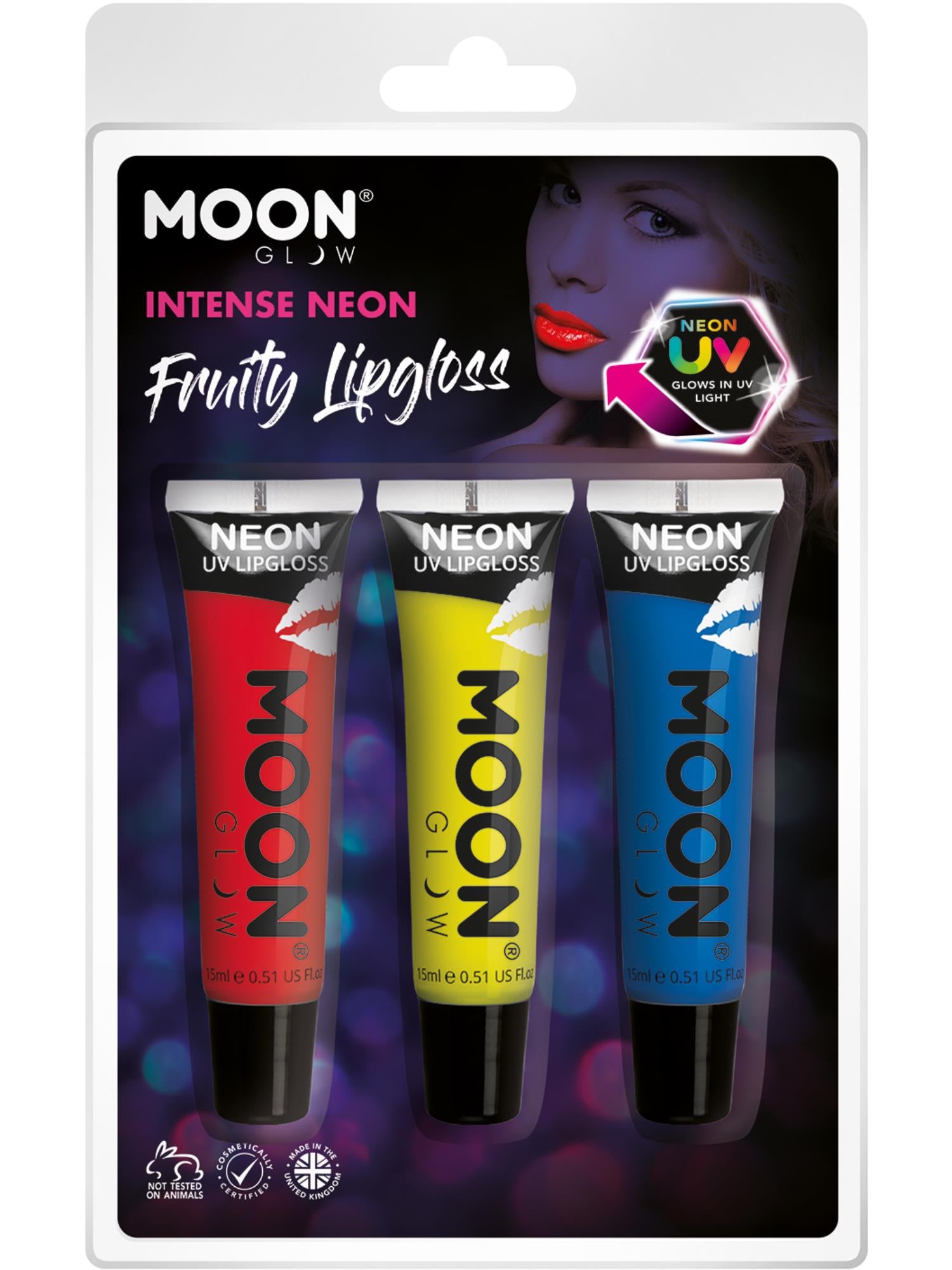 Moon Glow Intense Neon UV Fruity Lipgloss, 1