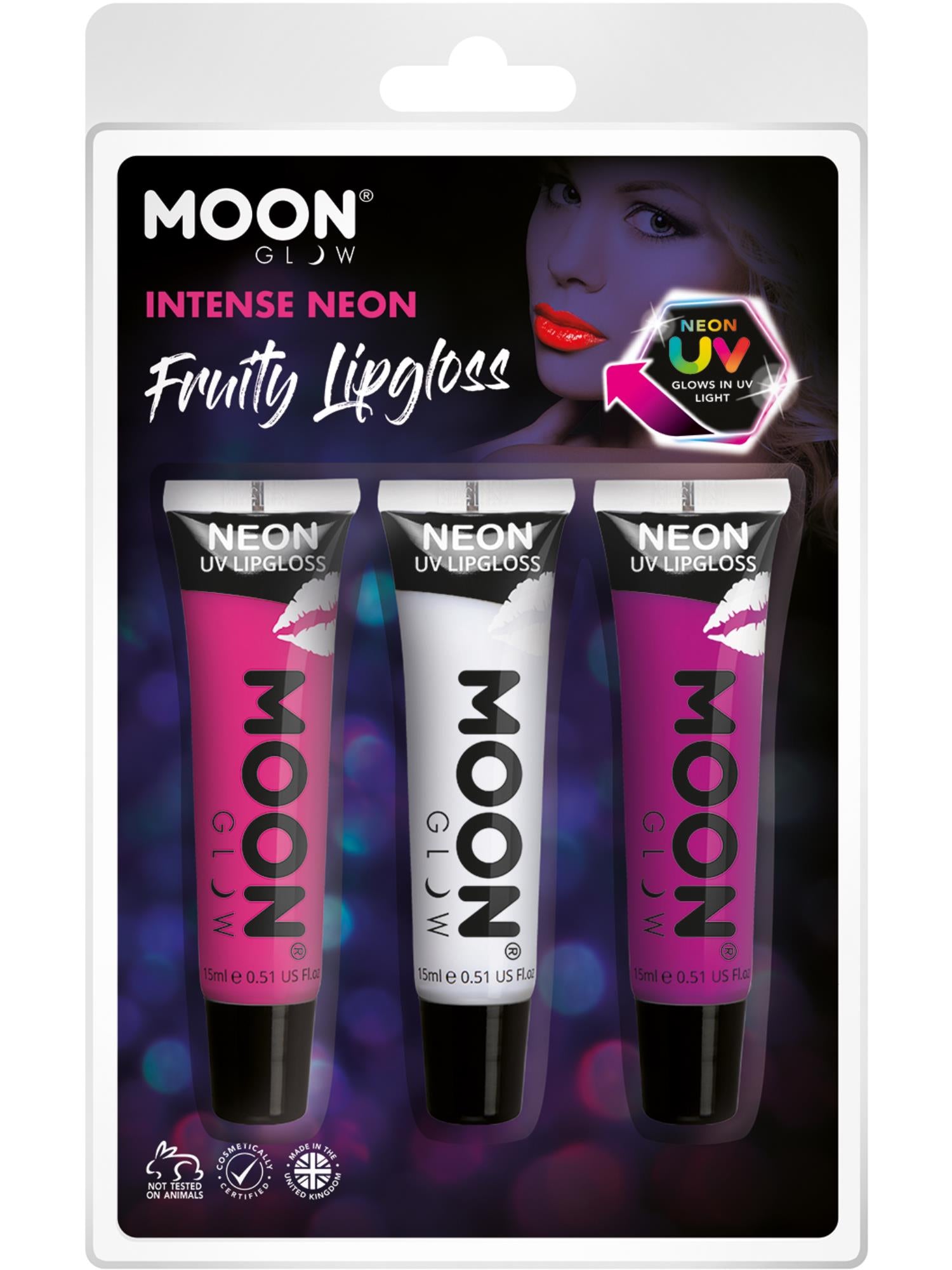 Moon Glow Intense Neon UV Fruity Lipgloss, 1