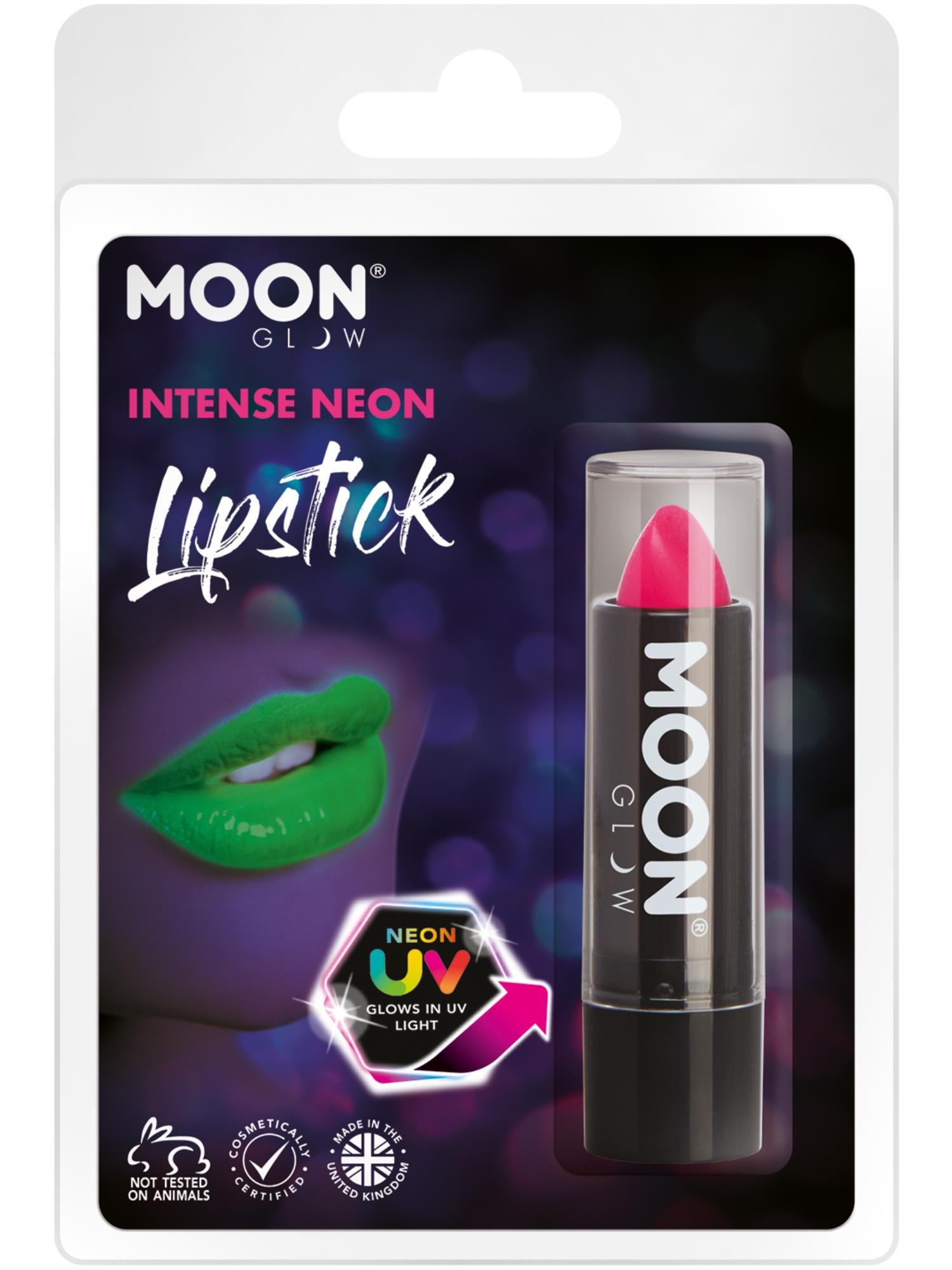 Moon Glow Intense Neon UV Lipstick, Intense Pink 1