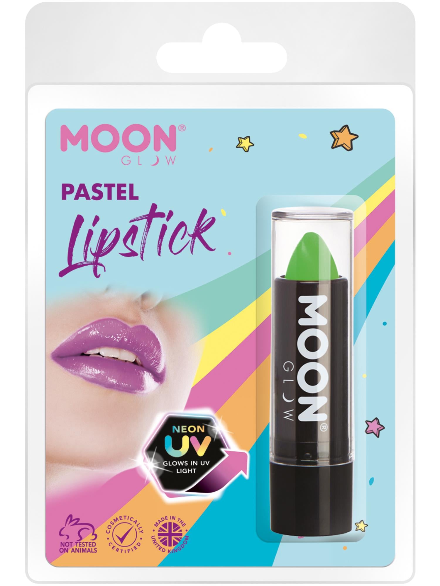 Moon Glow Pastel Neon UV Lipstick, Pastel Green 1