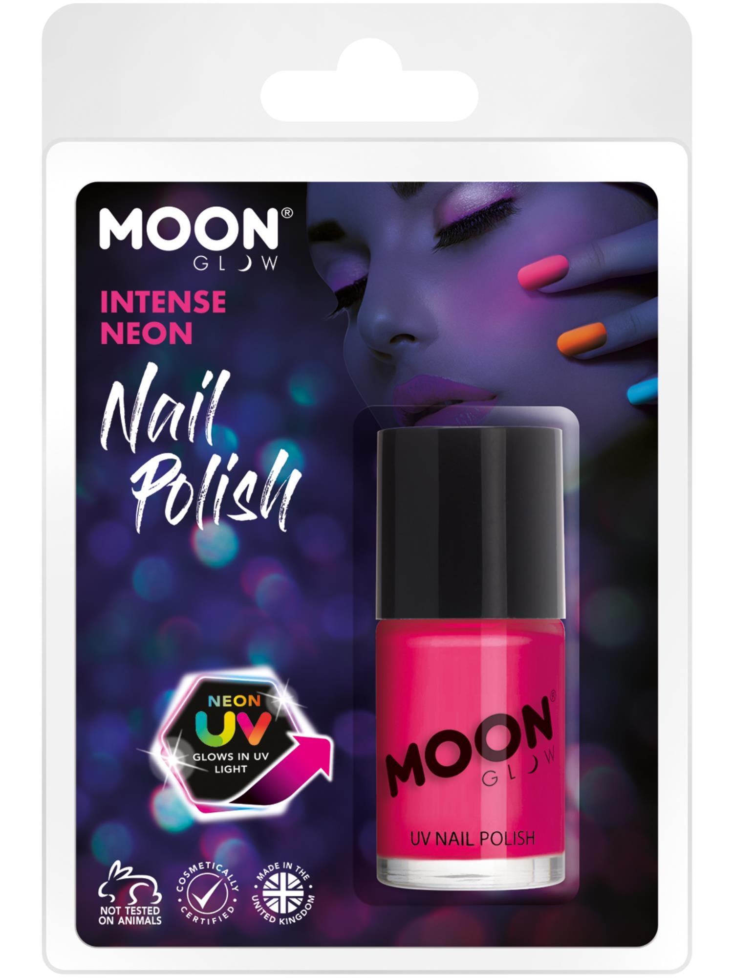 Moon Glow Intense UV Nail Polish, Intense Pink 1
