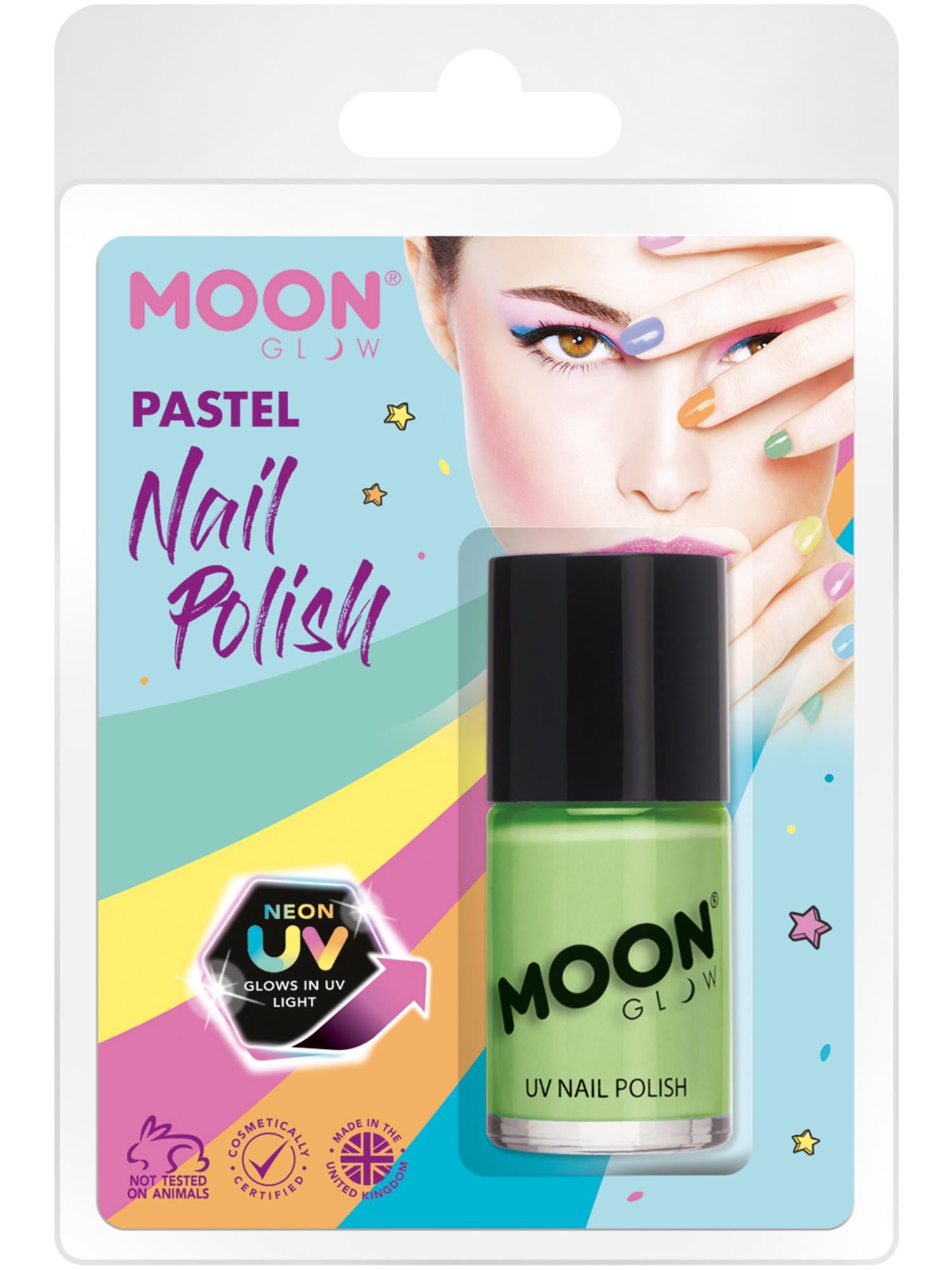Moon Glow Pastel Neon UV Nail Polish, Pastel Green 1