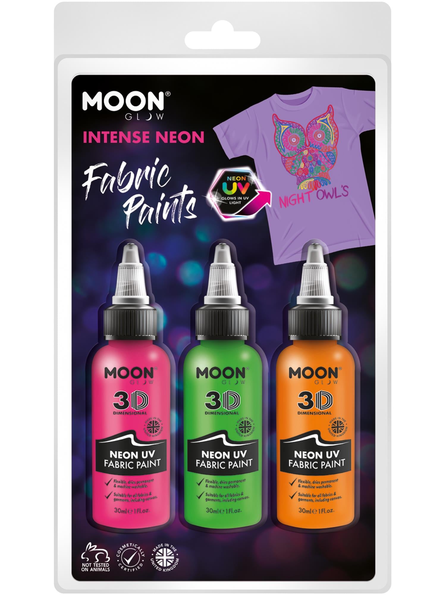 Moon Glow - Neon UV Intense Fabric Paint, 1