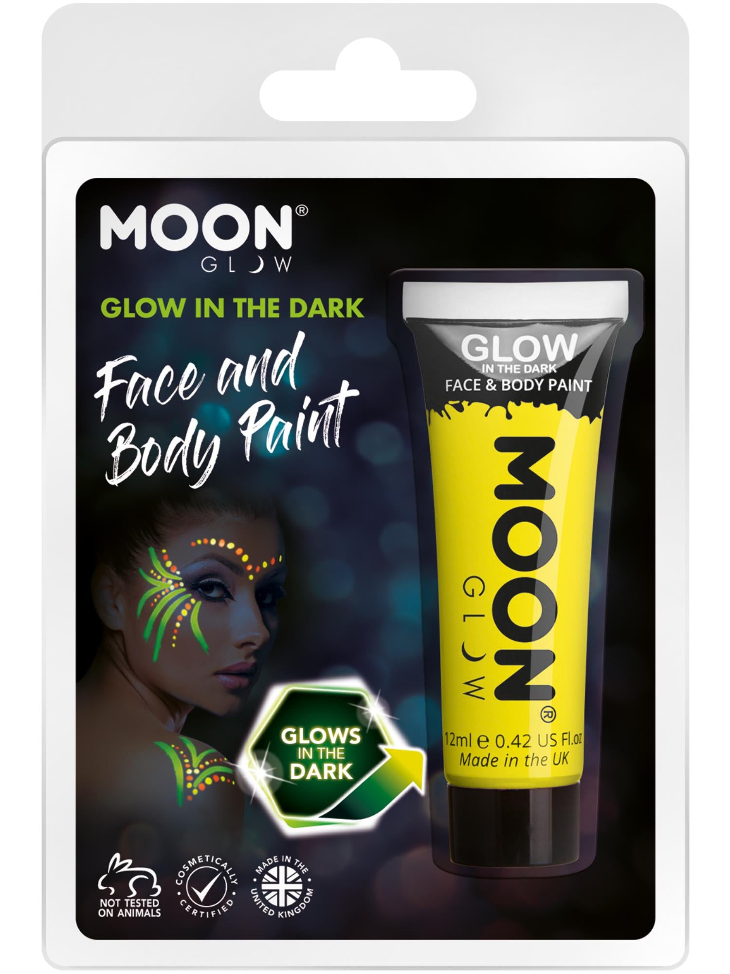 Moon Glow - Glow in the Dark Face Paint, Yellow 1