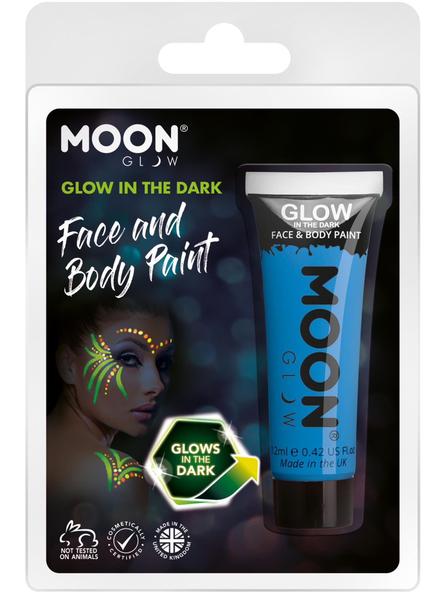 Moon Glow - Glow in the Dark Face Paint, Blue 1