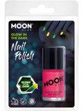 Moon Glow - Glow in the Dark Nail Polish, Pink 1