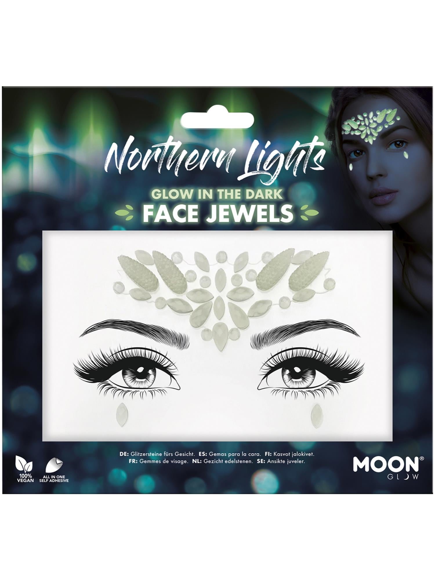 Moon Glow Face Jewels, Northern Lights 1