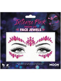 Moon Glow Face Jewels, Intense Pink 1