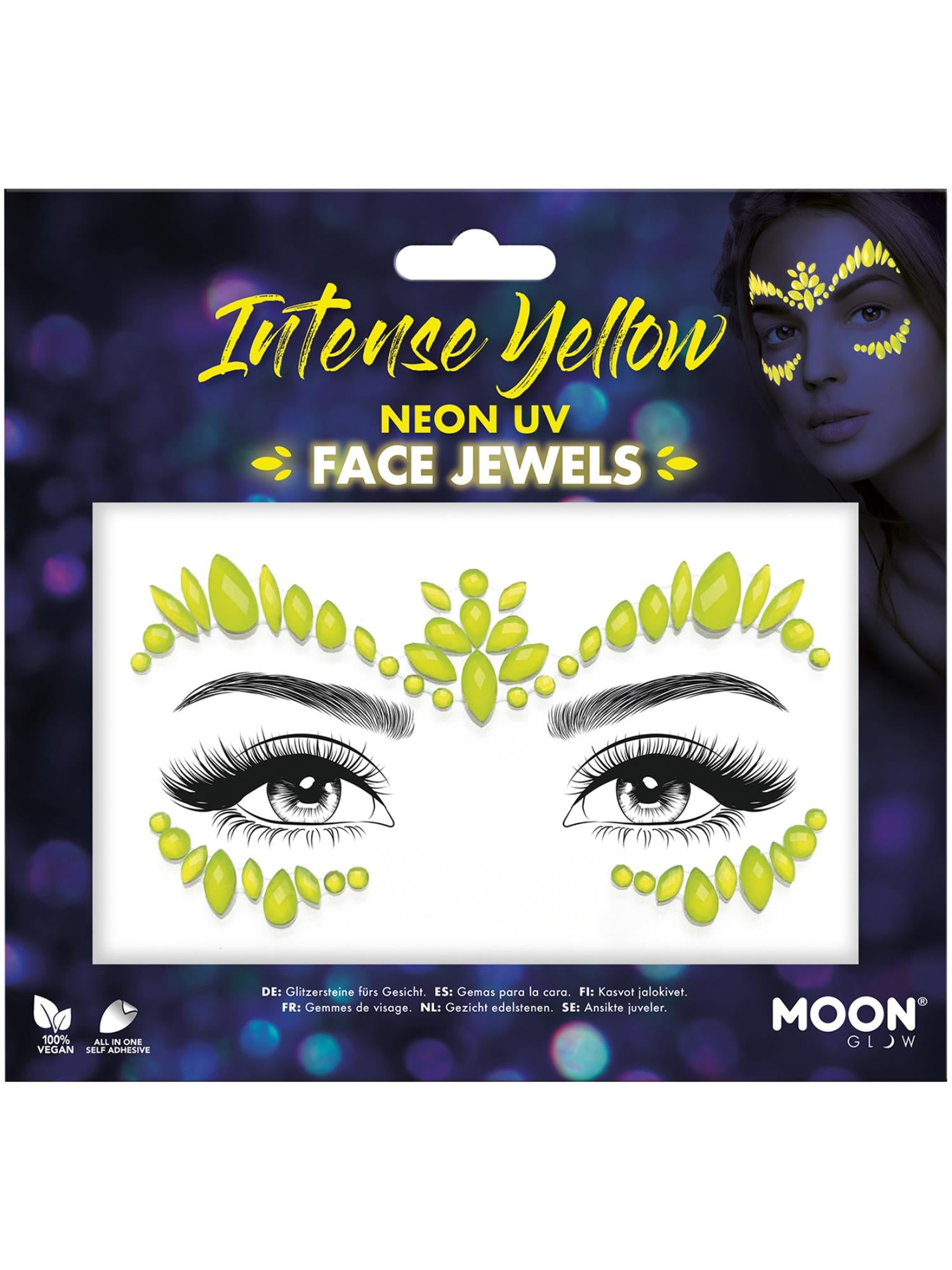 Moon Glow Face Jewels, Intense Yellow 1