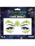 Moon Glow Face Jewels, Intense Green 1