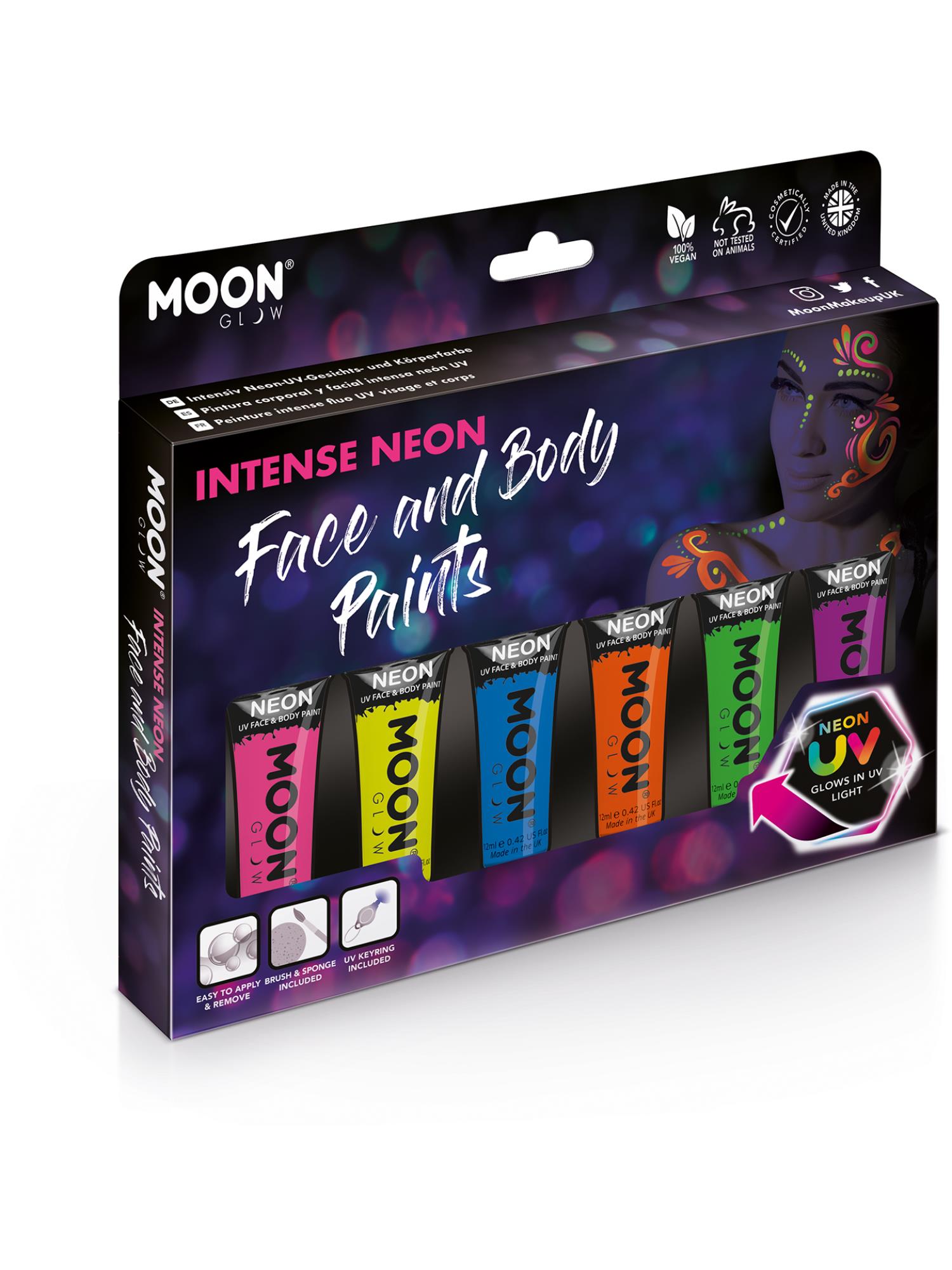Moon Glow Intense Neon UV Face Paint, Assorted 1